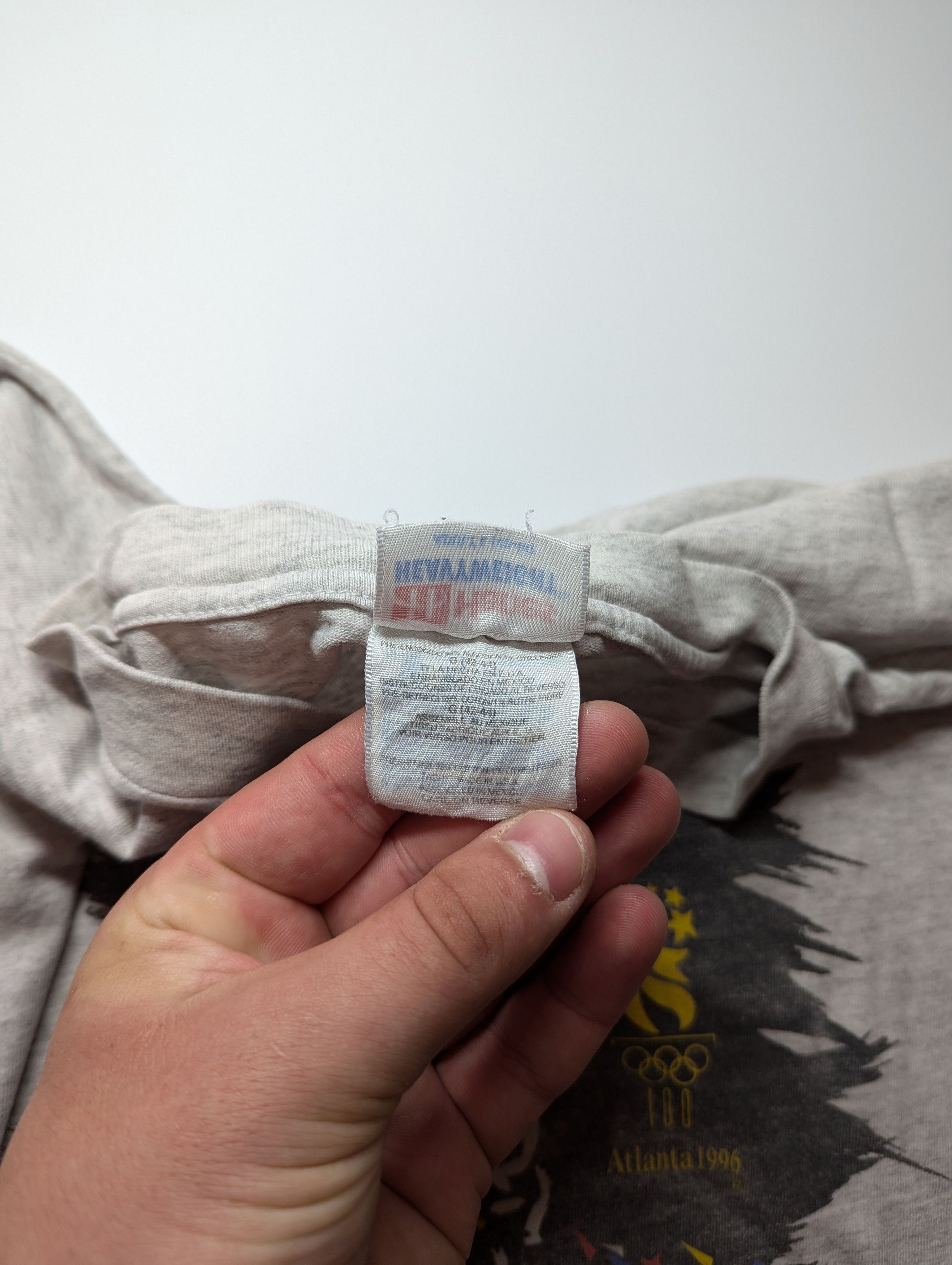 Hanes × Vintage Hanes Atlanta 1996 Olympic games Weightlifting T Shirt Size US L / EU 52-54 / 3 - 6 Thumbnail