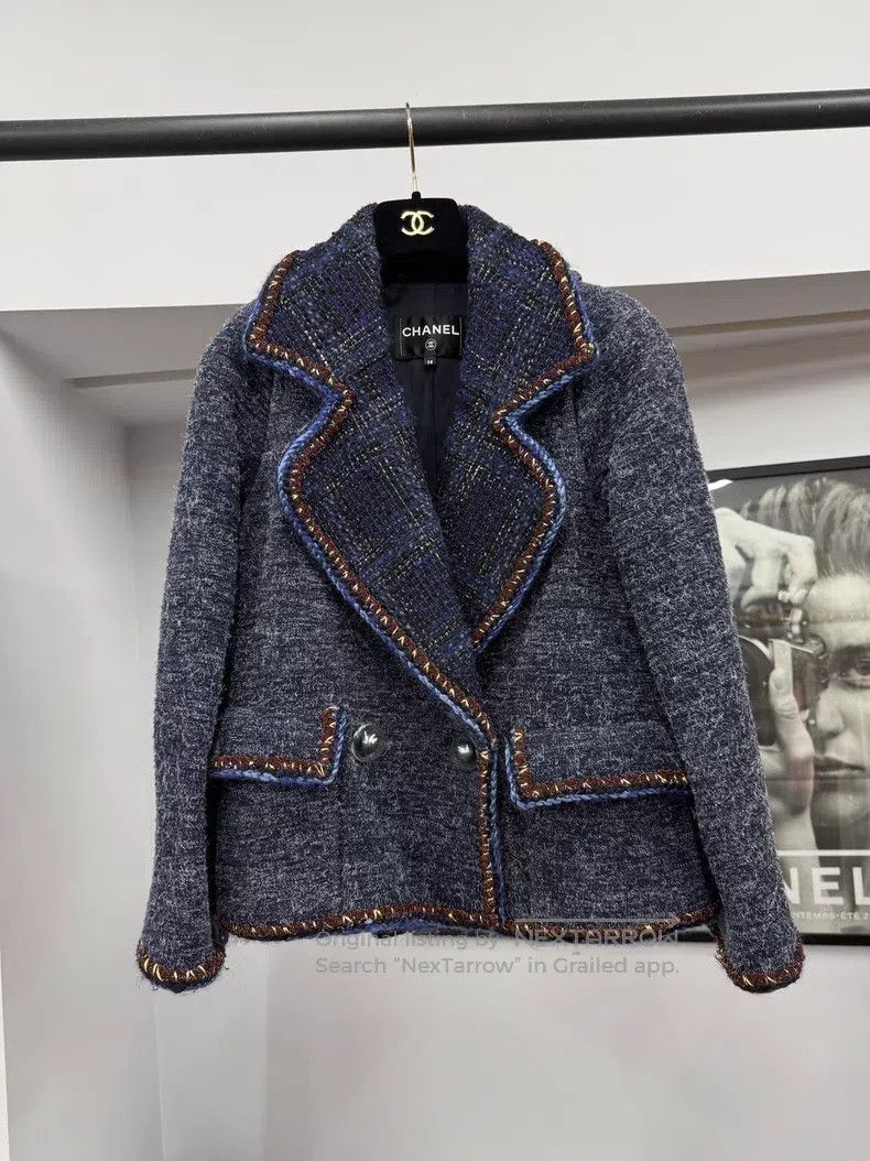 Chanel Chanel Ground Control Centre Series Blue Silhouette Lapel Size XS / US 0-2 / IT 36-38 - 1 Thumbnail