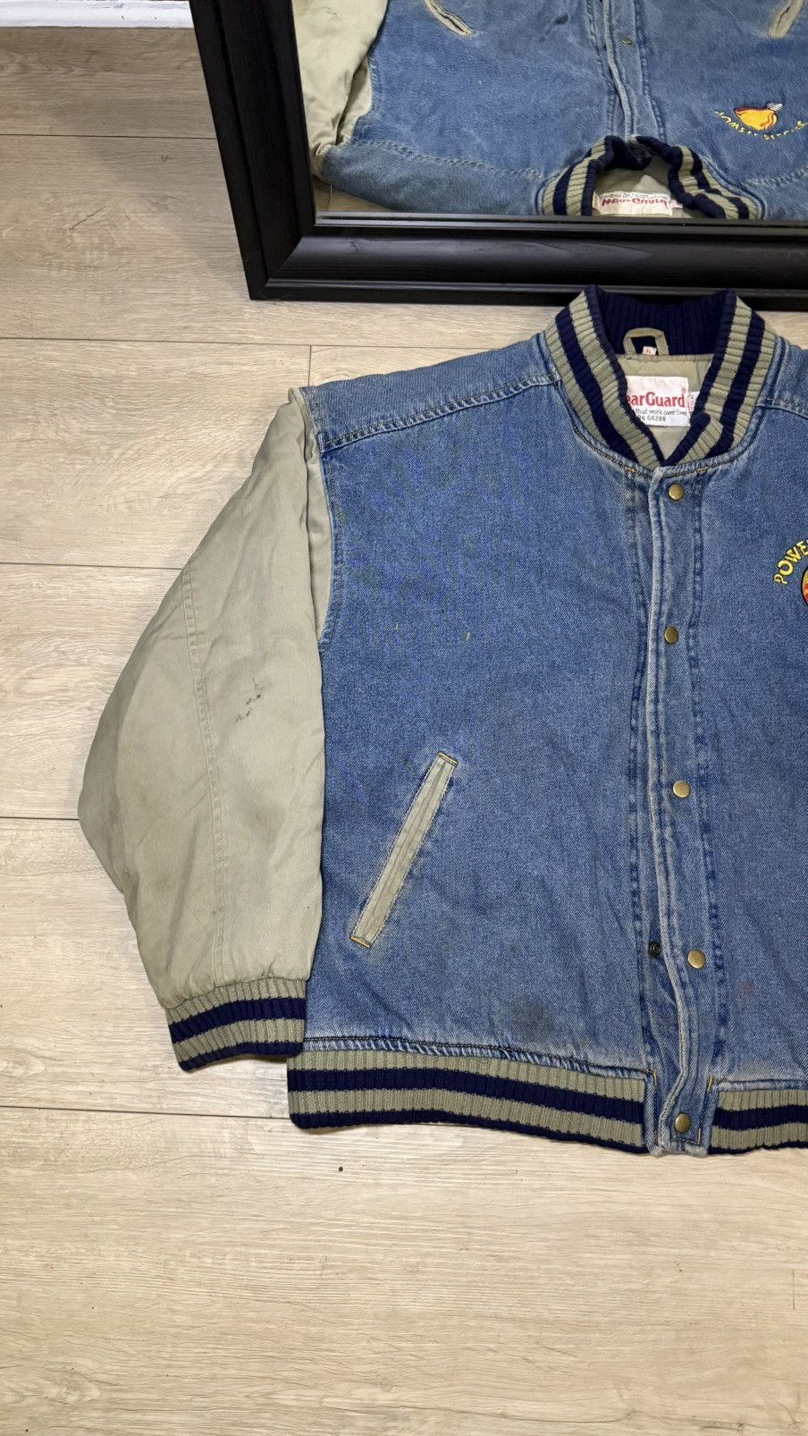 Disney Vintage/ Y2K 1990s Powell Electric Logo Denim Jacket Varsity Size US XL / EU 56 / 4 - 8 Thumbnail