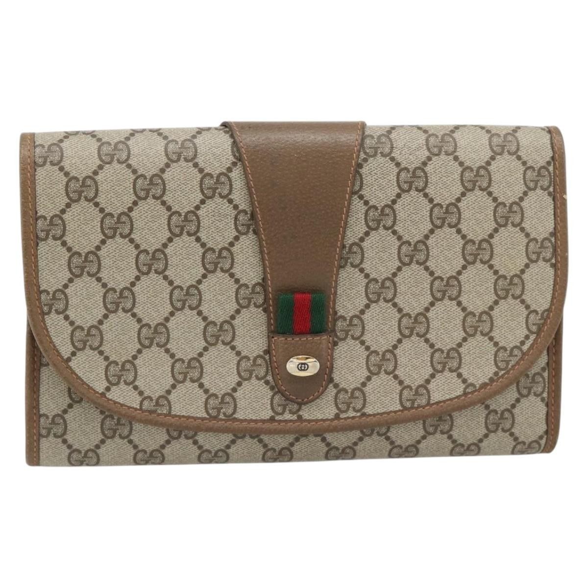 Gucci Gucci Vintage Web Flap Clutch GG Canvas Size ONE SIZE - 1 Thumbnail