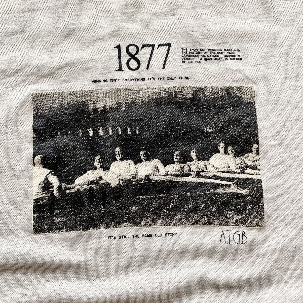 Vintage 1877 Oxford Vs Cambridge Dead Heat Boat Race Vintage T-shirt Size US L / EU 52-54 / 3 - 2 Thumbnail
