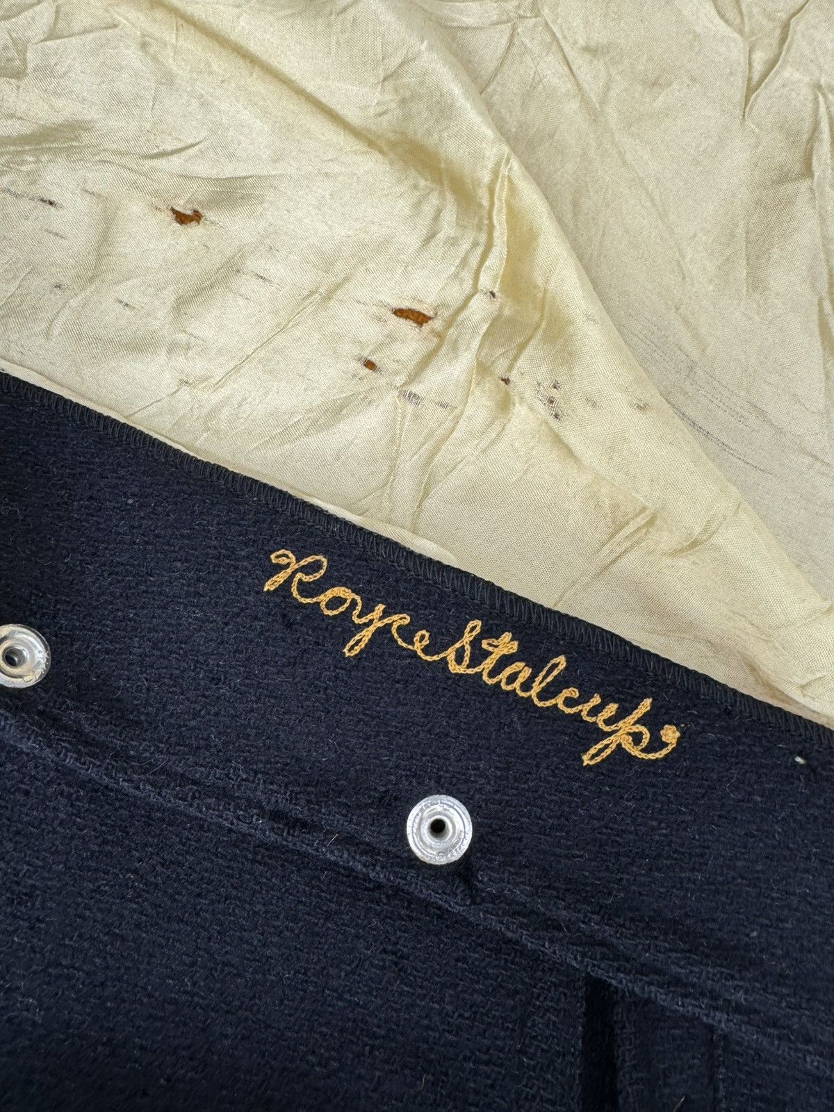 Vintage Vintage 50s Distressed Grunge Wool Patches Bomber Jacket S/M Size US M / EU 48-50 / 2 - 9 Thumbnail