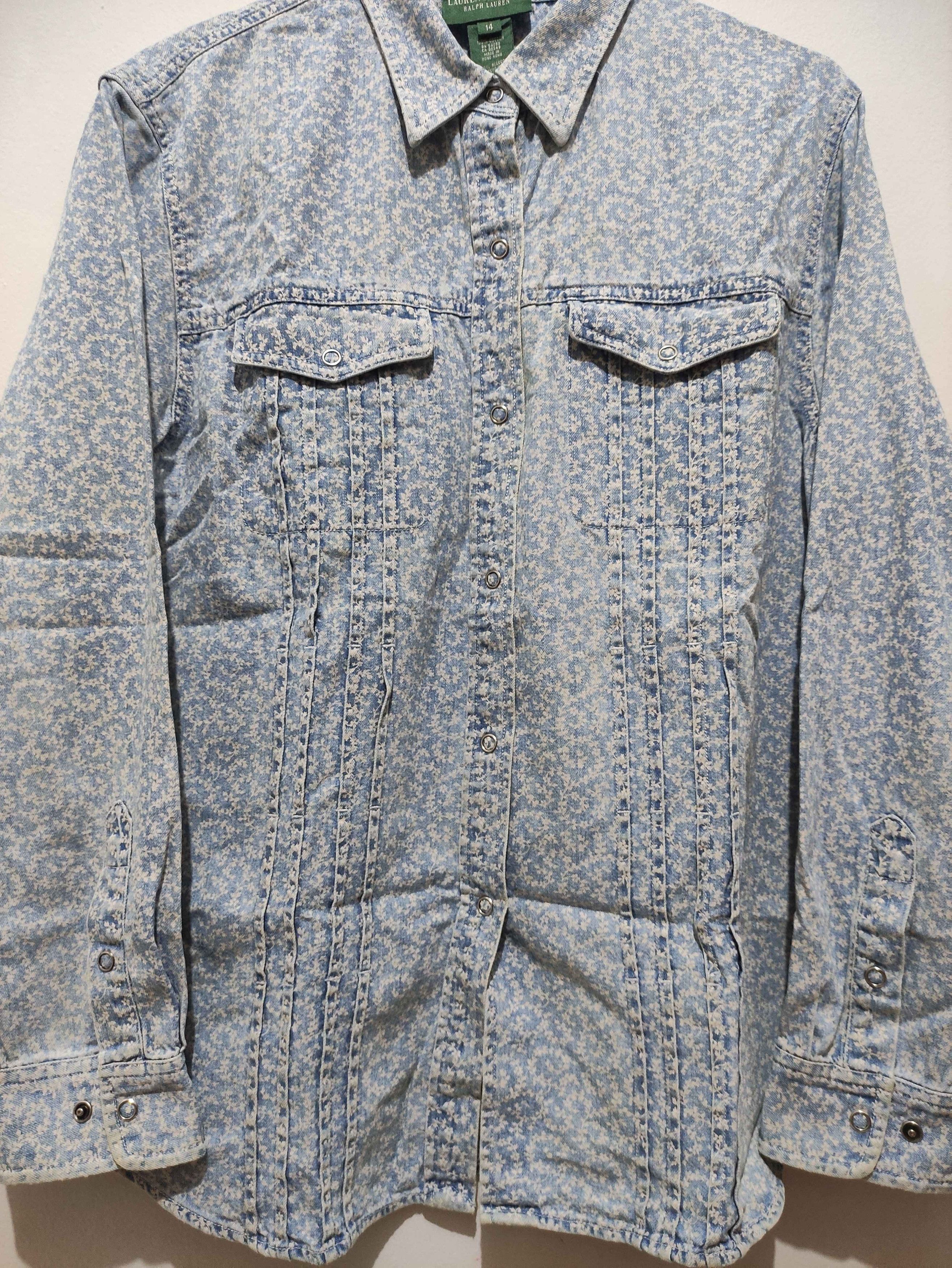 Ralph Lauren Y2k Ralph Lauren Blue Floral Denim Western Shirt Size S / US 4 / IT 40 - 4 Thumbnail