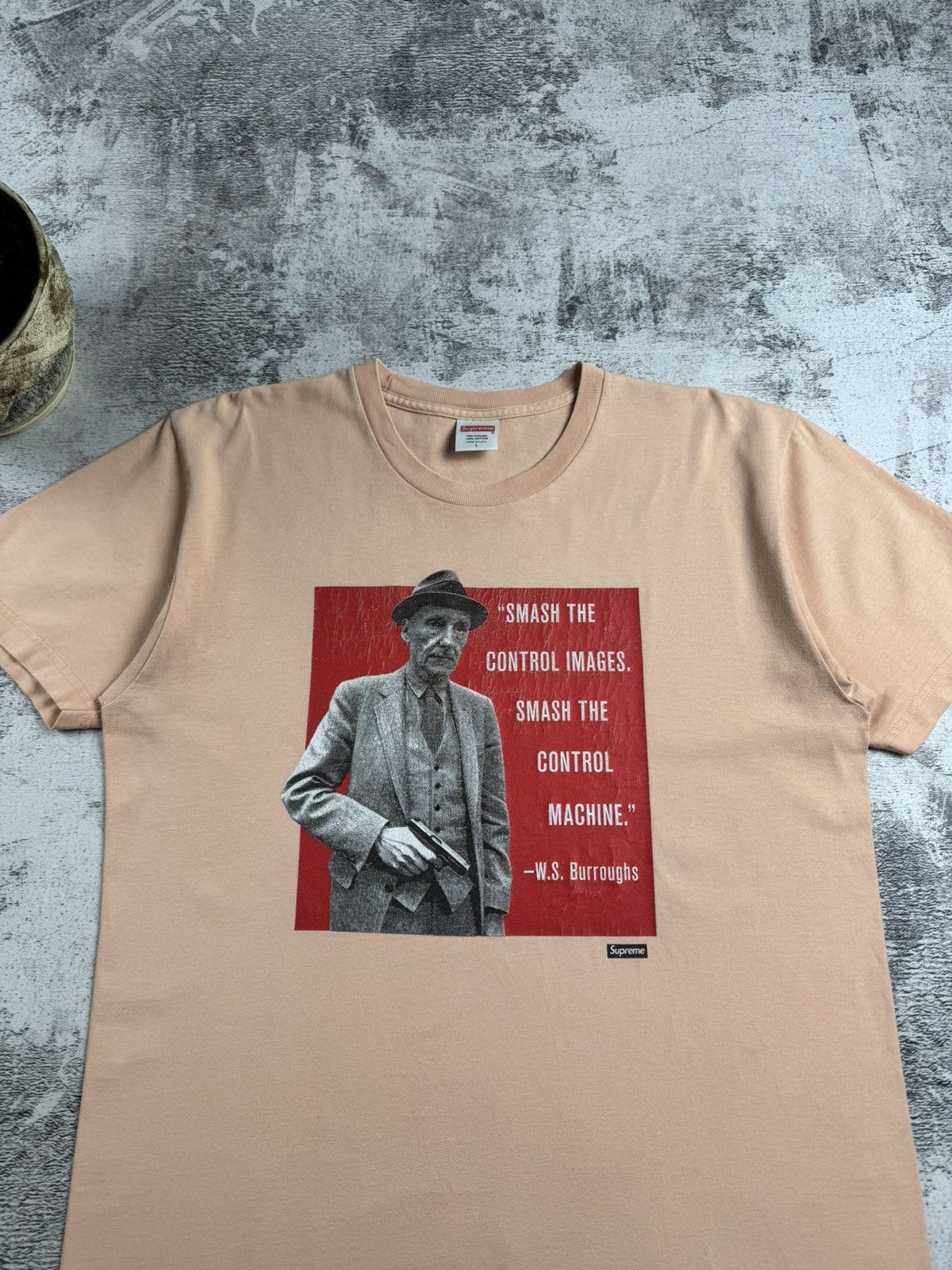 Supreme Supreme William S. Burroughs SS16 Skate 2016 Beige Hip Hop Relaxed T Shirt Tee Size US L / EU 52-54 / 3 - 5 Thumbnail