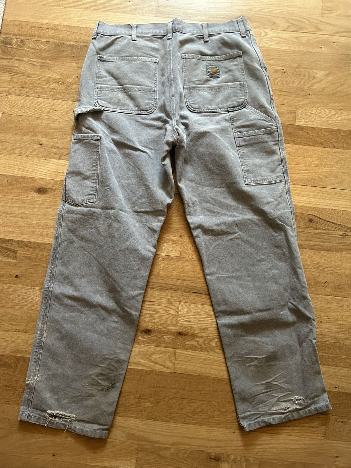 Carhartt Wip Carhartt WIP single knee pant grey canvas 34x32 Size US 34 / EU 50 - 1 Thumbnail