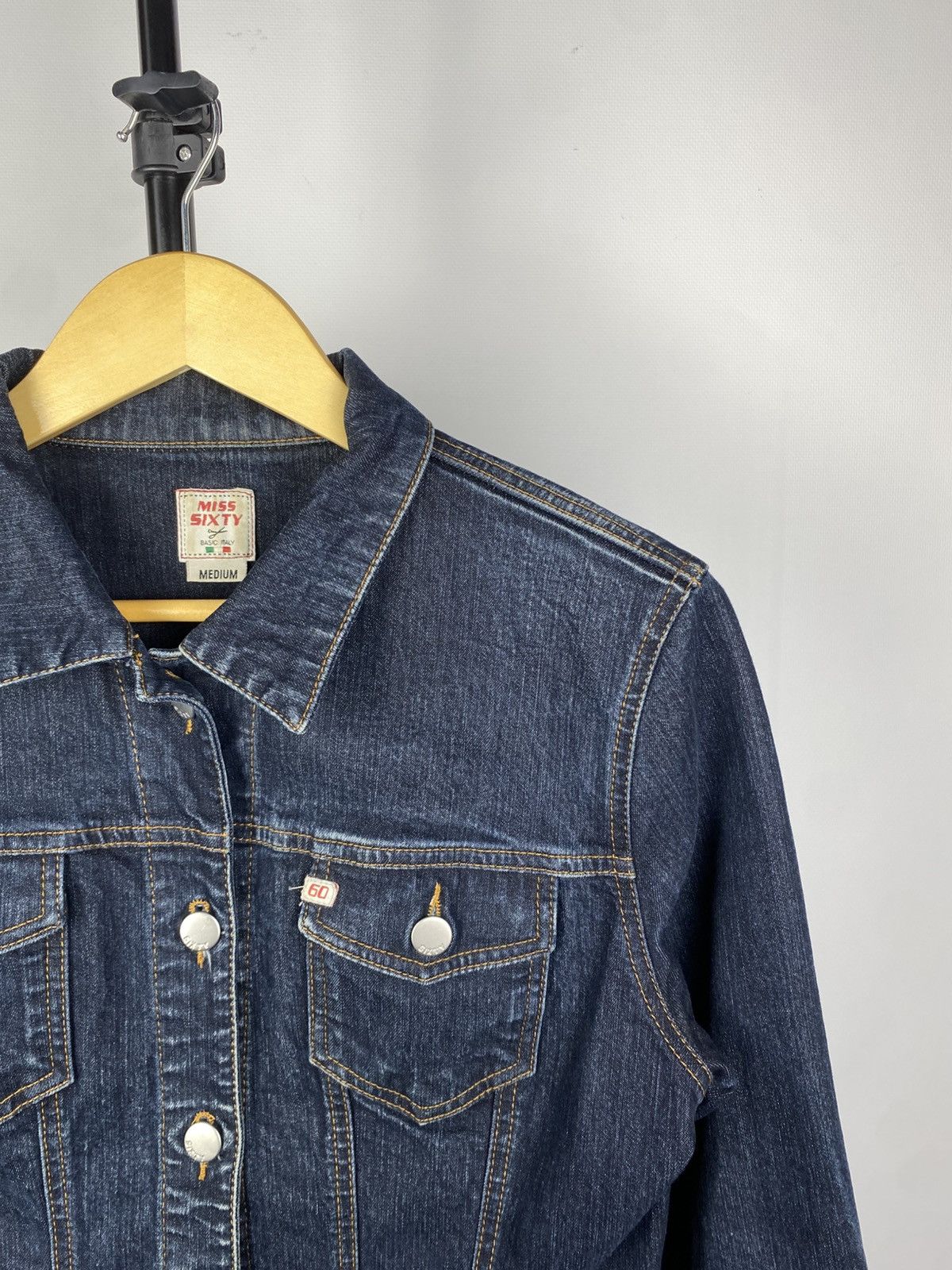 Miss Sixty × Vintage Miss Sixty Y2K Vintage Denim Double Zip Racing Jacket Size M / US 6-8 / IT 42-44 - 3 Thumbnail