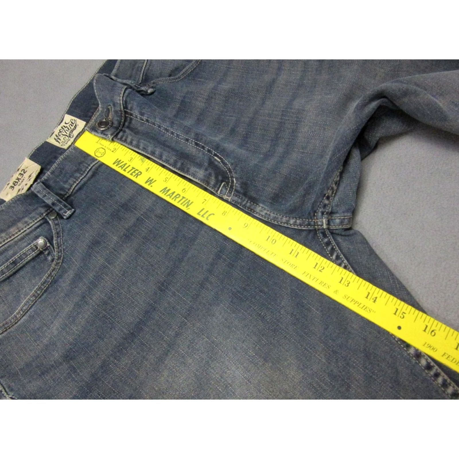 Vintage Moon Shine Spirit Jeans Mens 38x32 Blue Skinny Stretch Denim Pants New Size US 38 / EU 54 - 4 Thumbnail