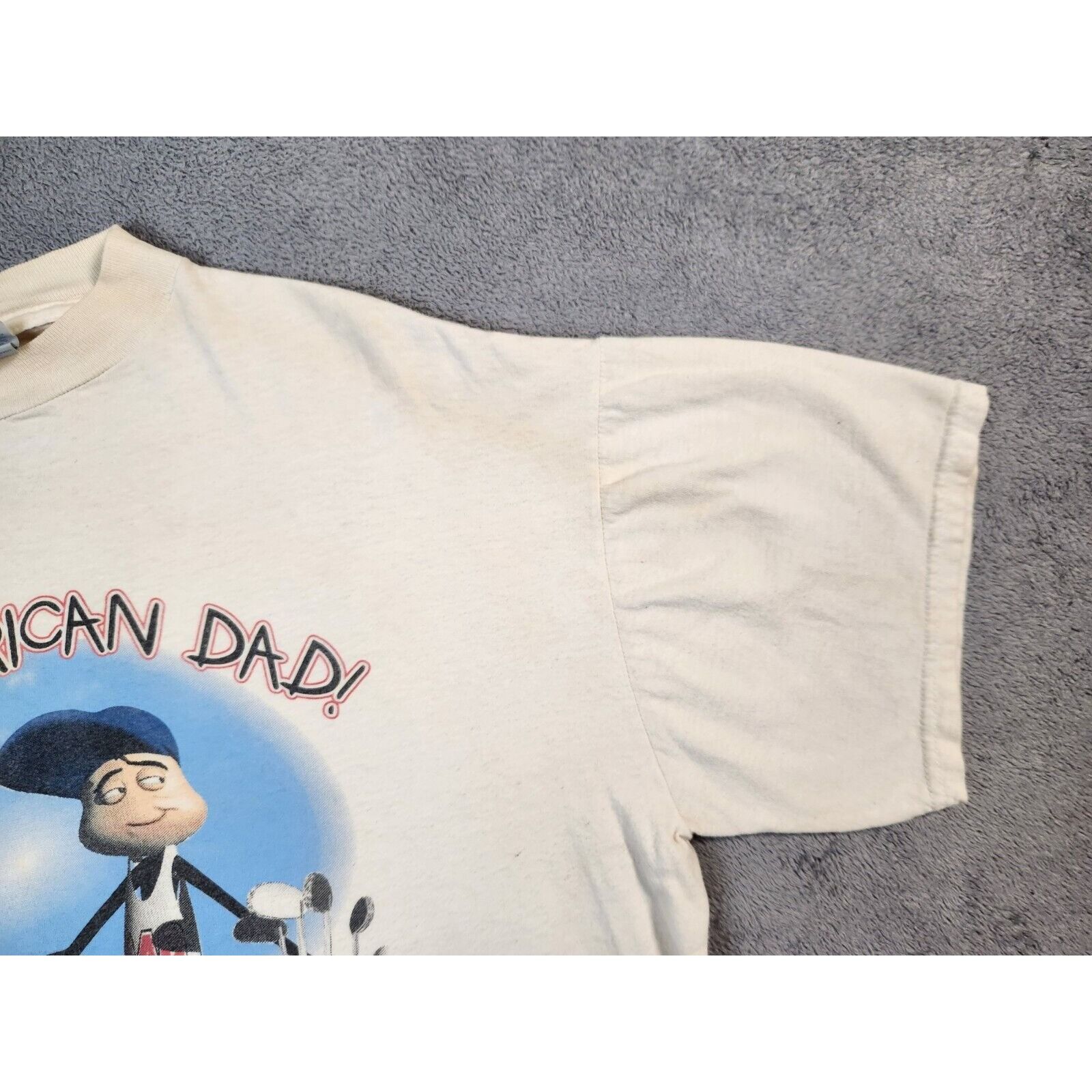 Tultex VINTAGE Funny Novelty Shirt Adult Mens XL White All American Size US XL / EU 56 / 4 - 10 Thumbnail