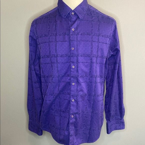 Robert Graham Robert Graham Patterned Purple Button Down Shirt XL Size US XL / EU 56 / 4 - 1 Thumbnail