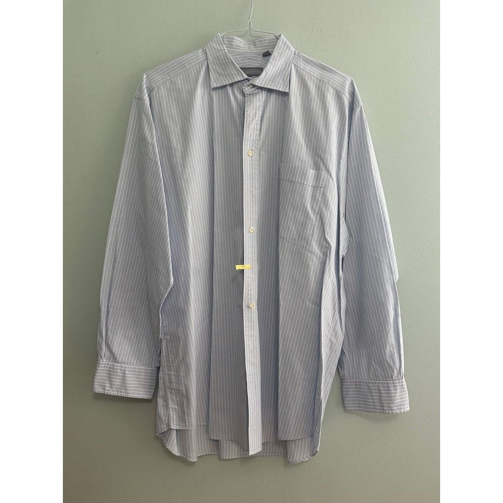 Hickey Freeman HIckey Freeman blue striped button down size 17 Size US XL / EU 56 / 4 - 2 Thumbnail