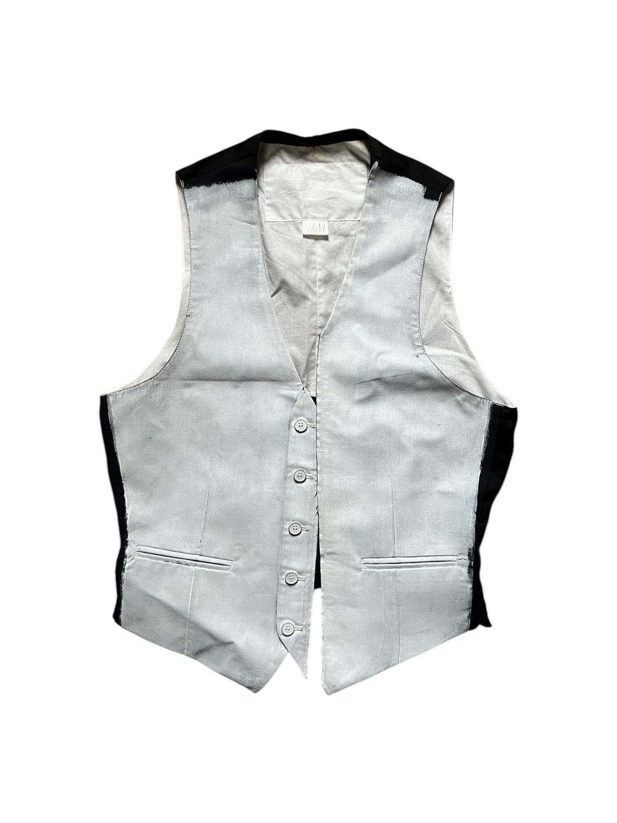 H&M × Maison Margiela White Painted Vest | Grailed