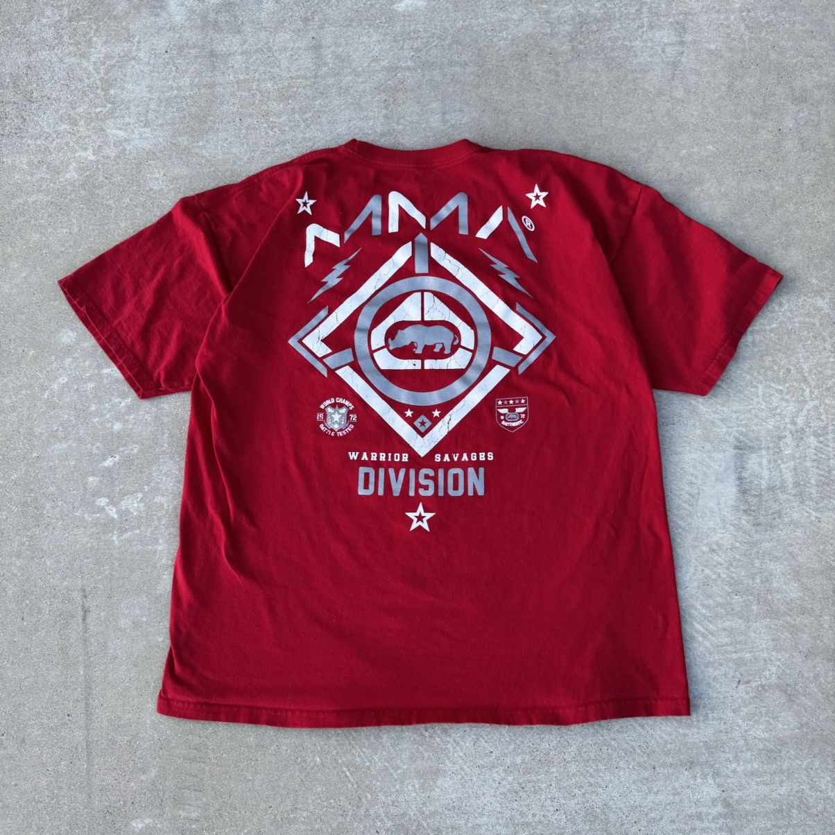 Ecko Unltd. × Harley Davidson × JNCO Vintage Y2K Red MMA Ecko Untld. AOP Skater Graphic Tee XXL Size US XXL / EU 58 / 5 - 9 Thumbnail