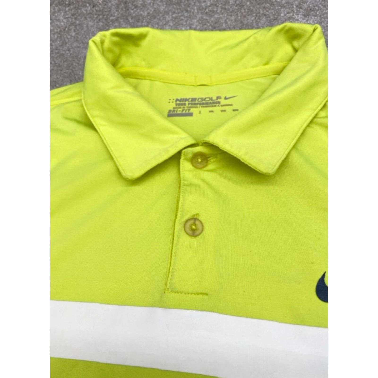 Nike Nike Golf Tour Performance Polo Shirt Dri-Fit 2XL Men's Chartreuse Short Sleeve Size US XXL / EU 58 / 5 - 3 Thumbnail