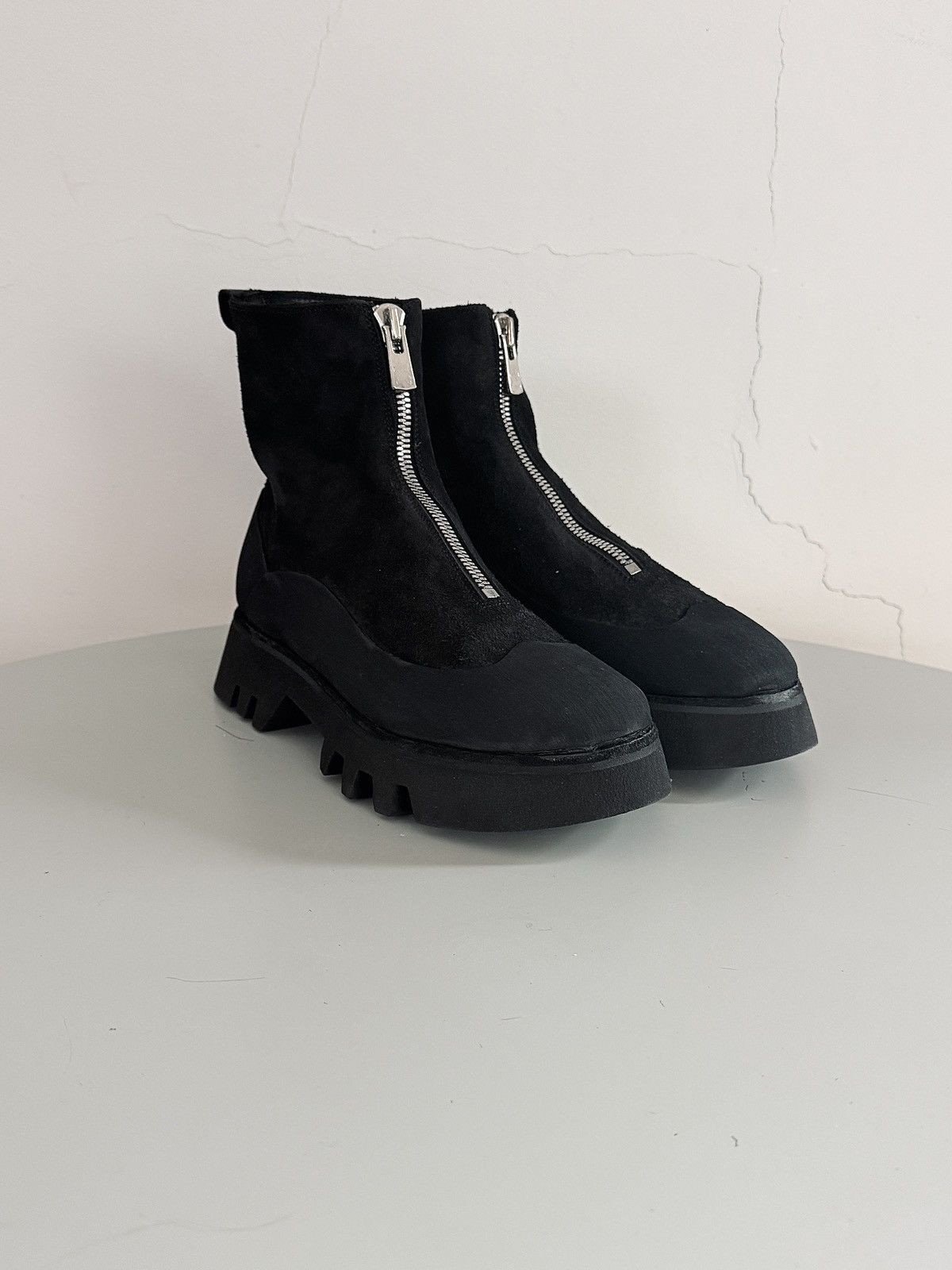 Guidi Guidi Front Zip Boots ZO06FZV Reverse Horse Leather Black Size US 7 / IT 37 - 4 Thumbnail