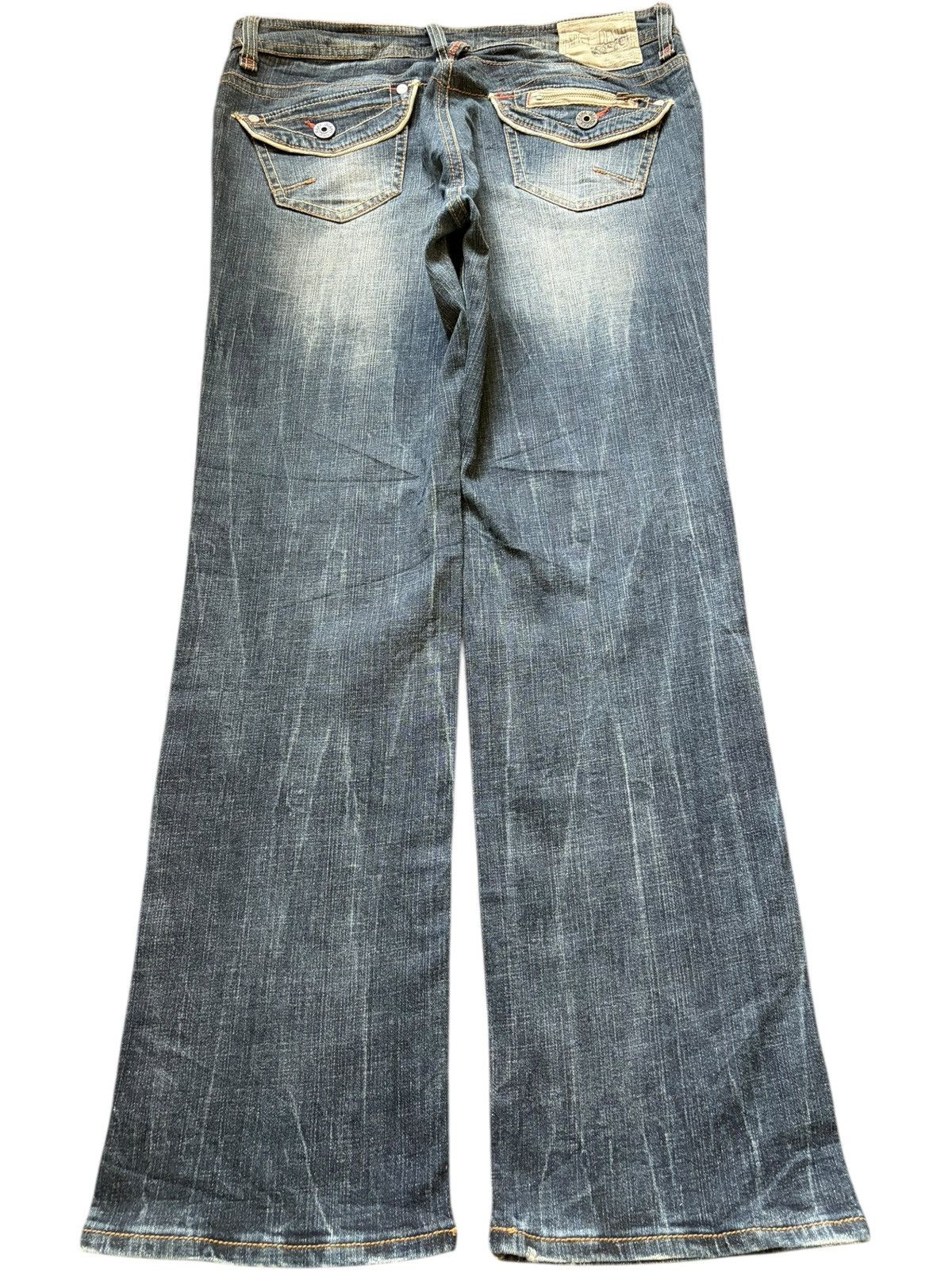 Hysteric Glamour Vintage Japanese Brand Faded Wash Distress Flare Jeans Size 34" / US 12 / IT 48 - 2 Thumbnail