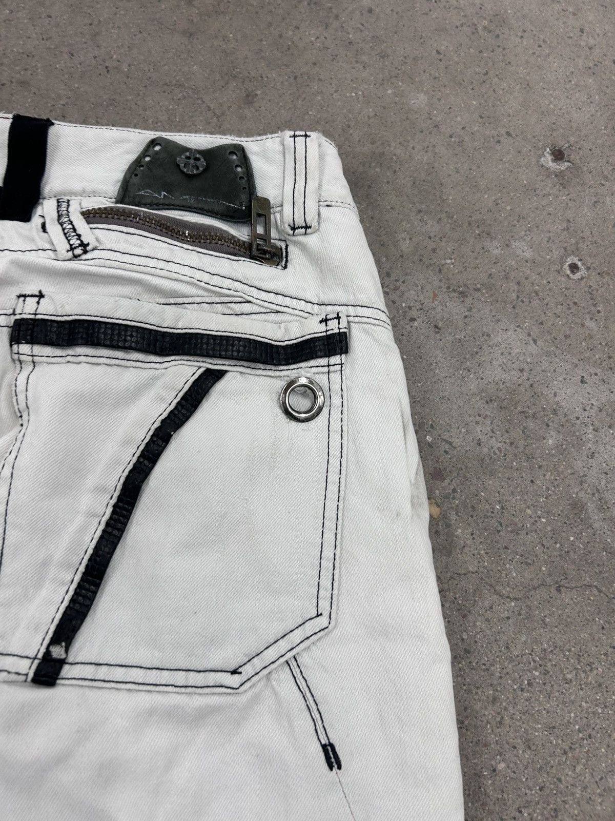Other Vintage Crazy Hedi Slimane Style Biker Motorcycle Jeans Size US 30 / EU 46 - 9 Thumbnail