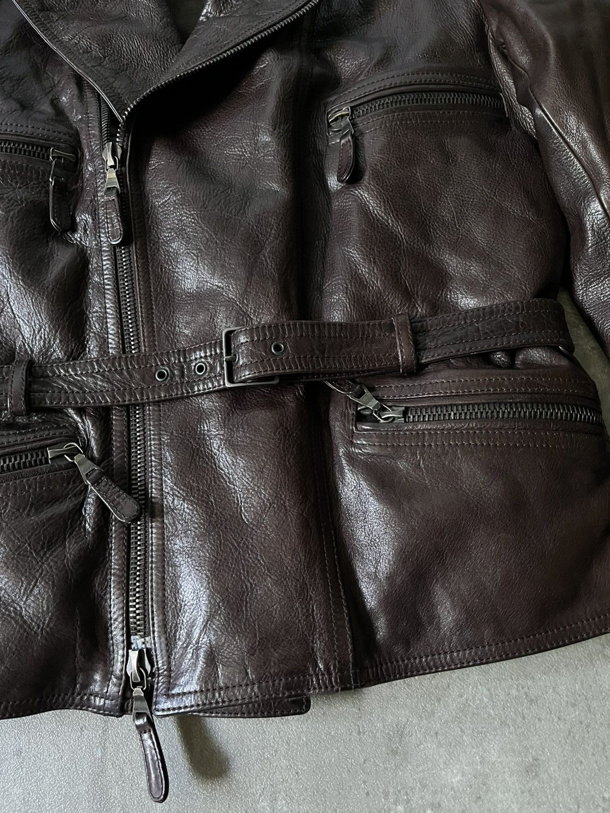 Jil Sander Jil Sander by Raf Simons brown leather jacket rare Size US M / EU 48-50 / 2 - 7 Thumbnail