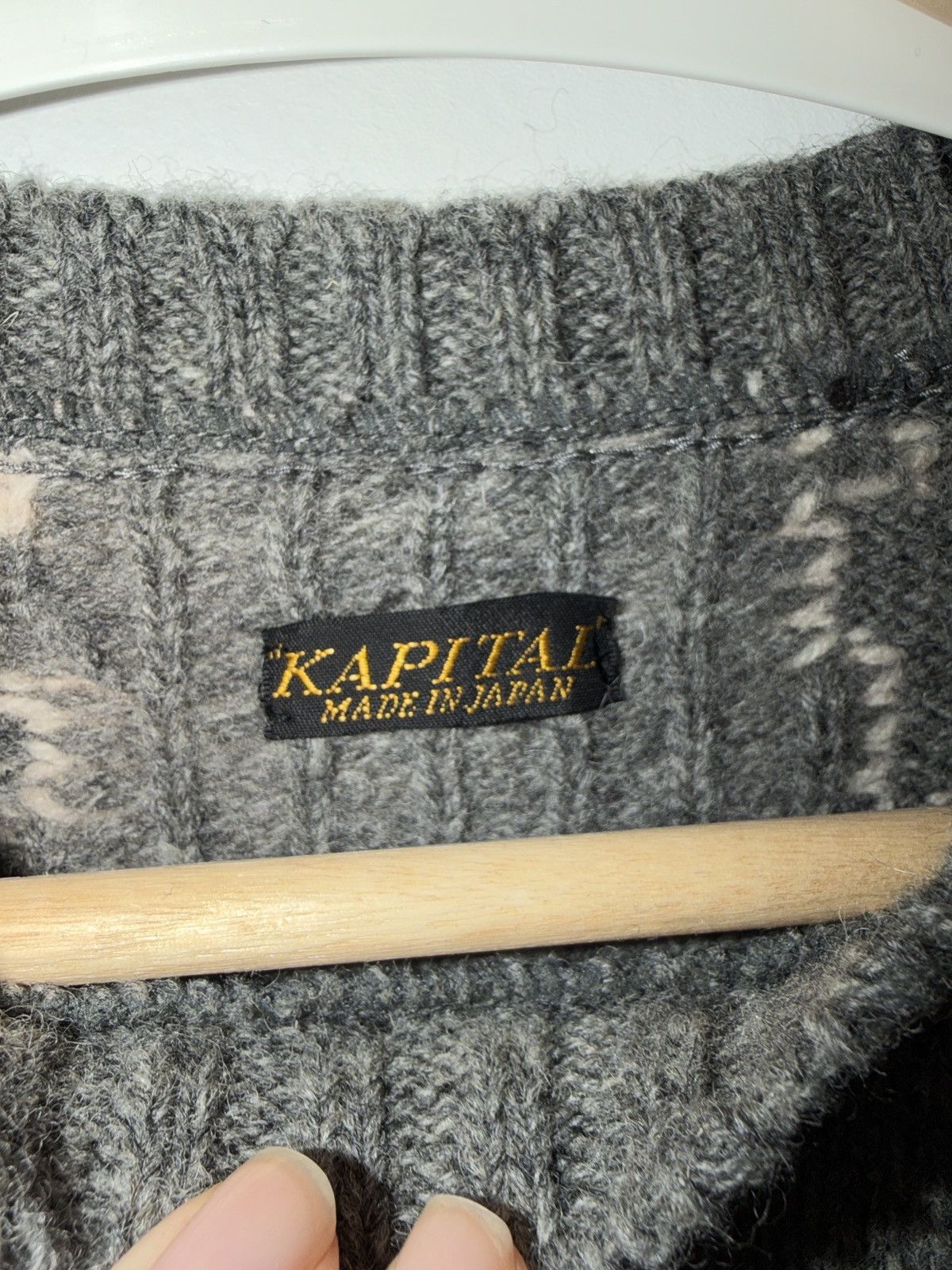 Kapital KAPITAL 5G Wool Bone Sweater Vest Gray Size US L / EU 52-54 / 3 - 4 Thumbnail
