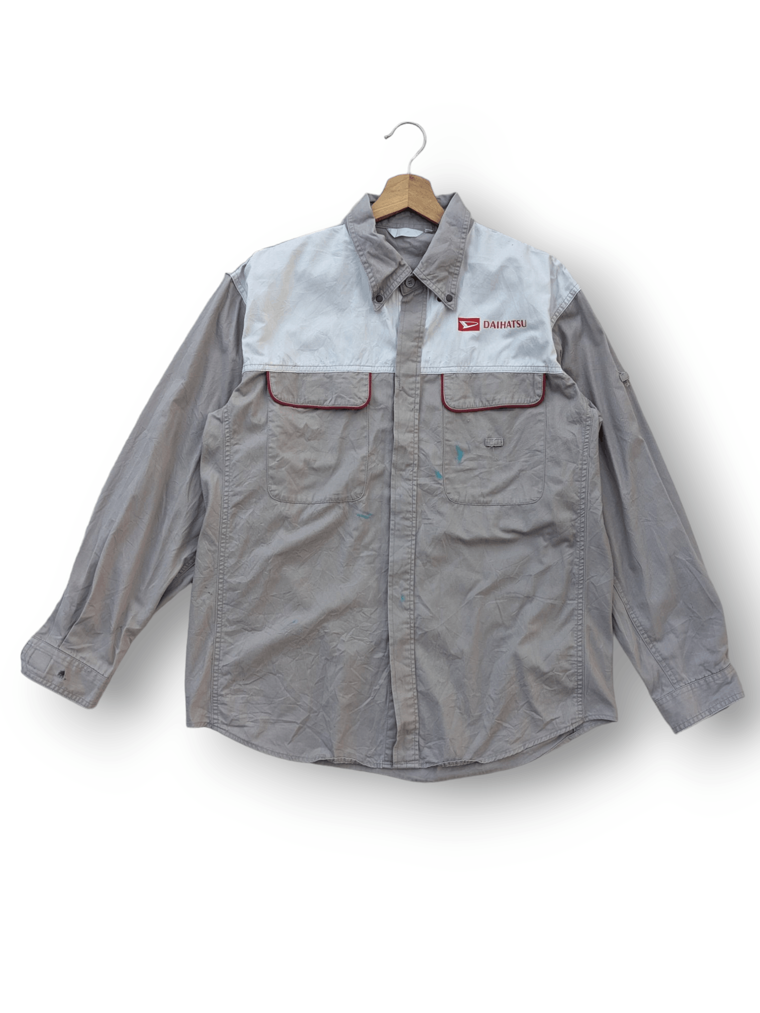 image of Gear For Sports x Racing Vintage Daihatsu Worker Shirts in Grey, Men's (Size Large)