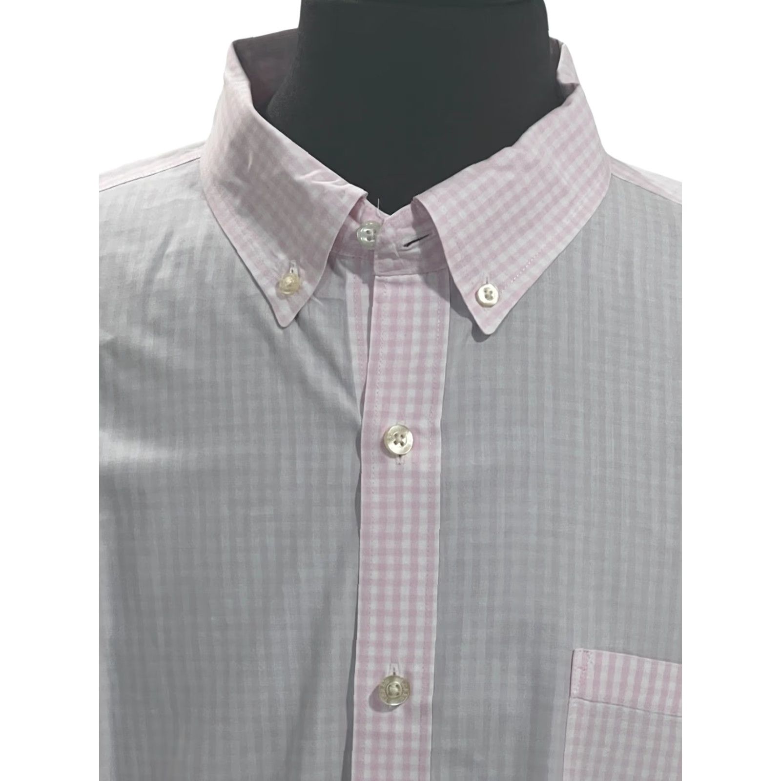 J.Crew J.CREW Slim Fit Shirt Mens XL Tailored Pink White Gingham Check Cotton Oxford Button-Up Size US XL / EU 56 / 4 - 2 Thumbnail