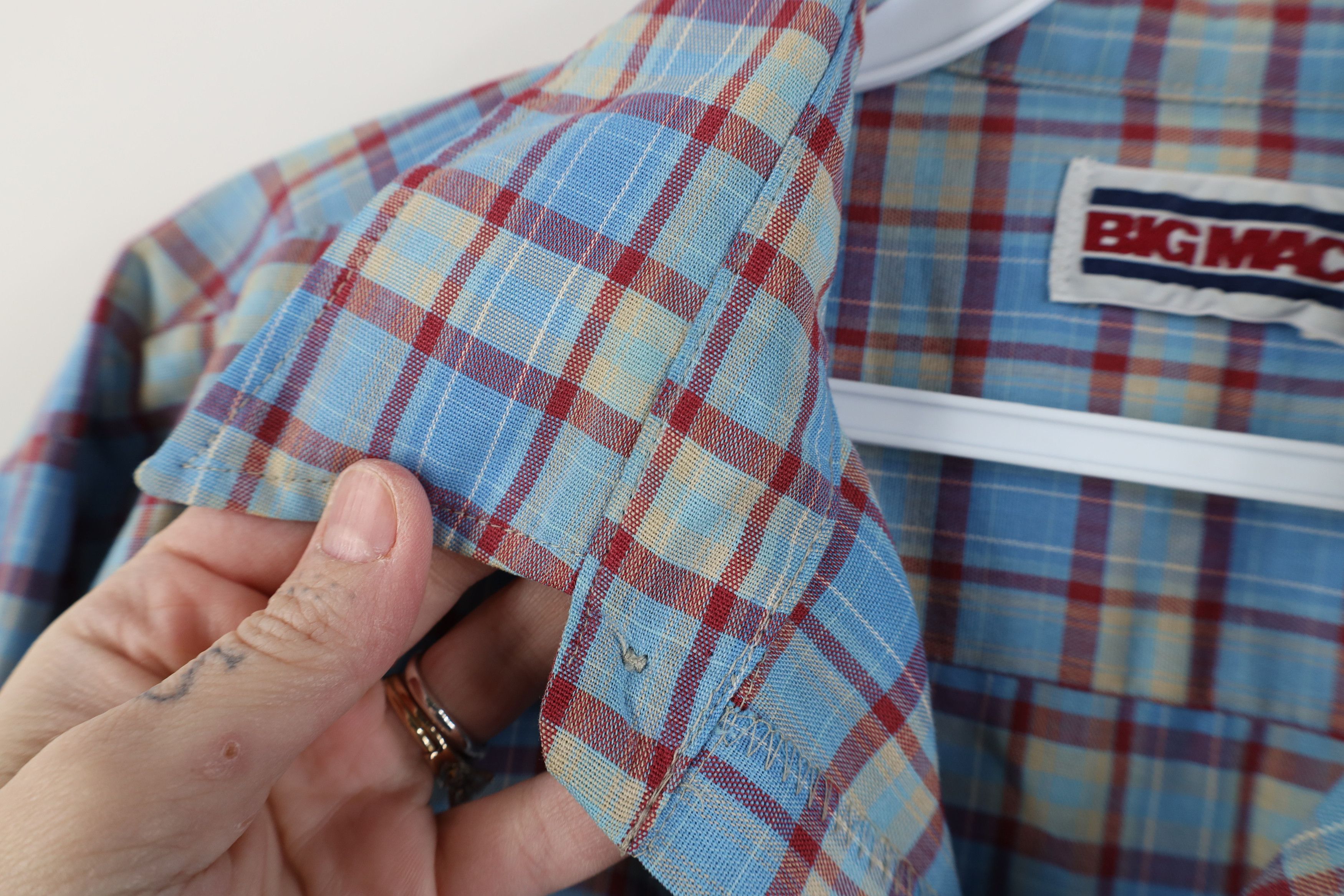 Vintage Vintage 70s Big Mac Knit Collared Button Shirt Plaid USA Size US M / EU 48-50 / 2 - 10 Thumbnail
