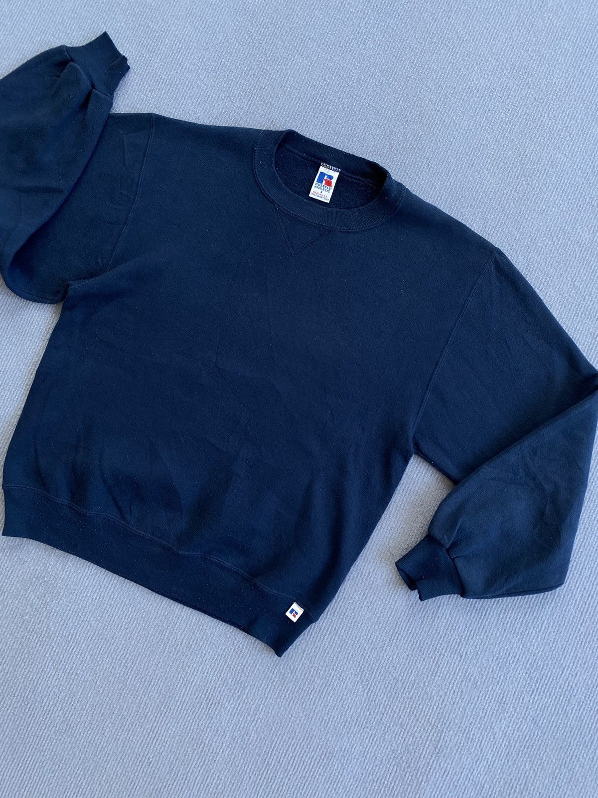 Russell Athletic Vintage 90’s Navy Russell Blank Boxy Crewneck Sweatshirt💫 Size US S / EU 44-46 / 1 - 3 Thumbnail