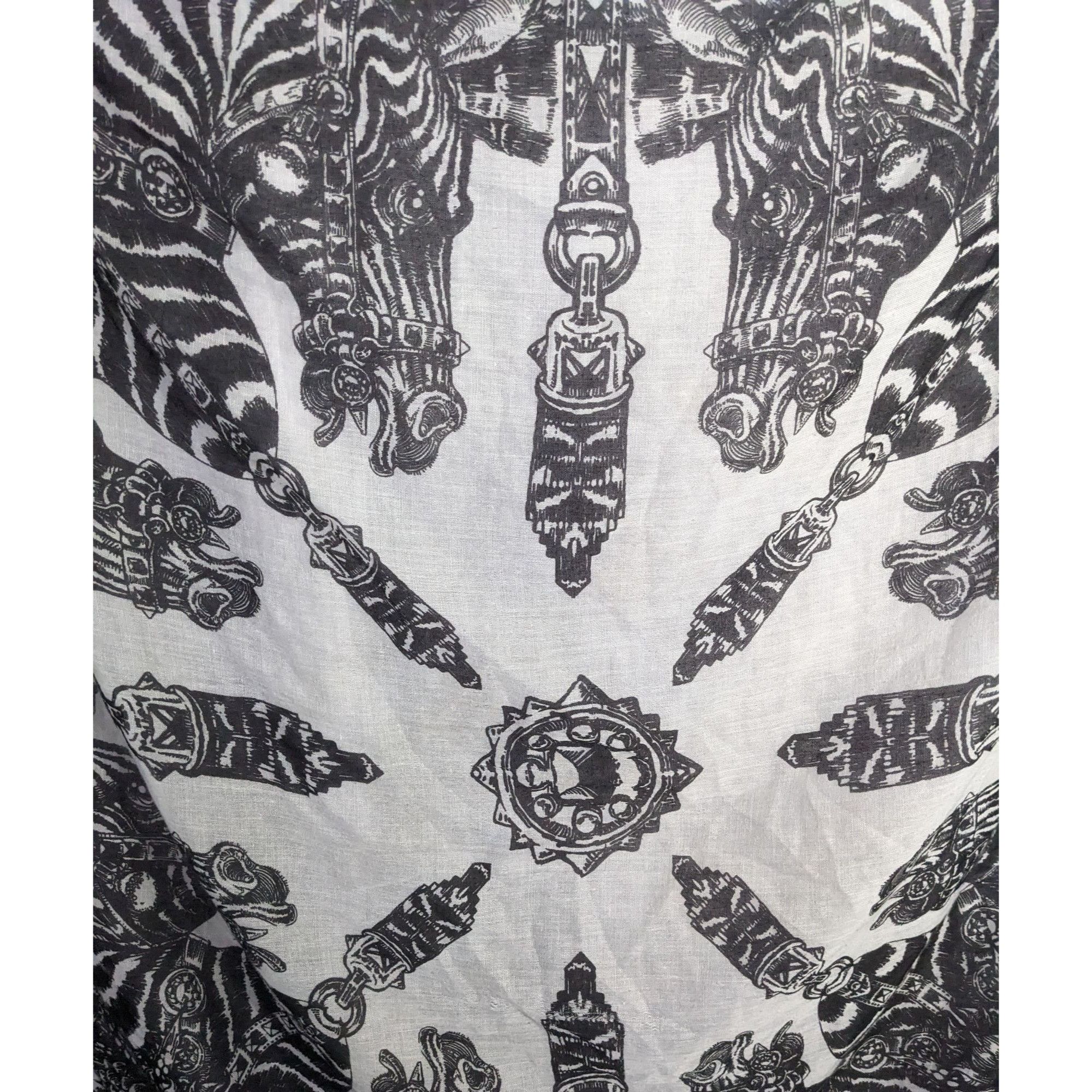 Other Echo Zebra Contrast Fringe Square Scarf Size ONE SIZE - 11 Thumbnail