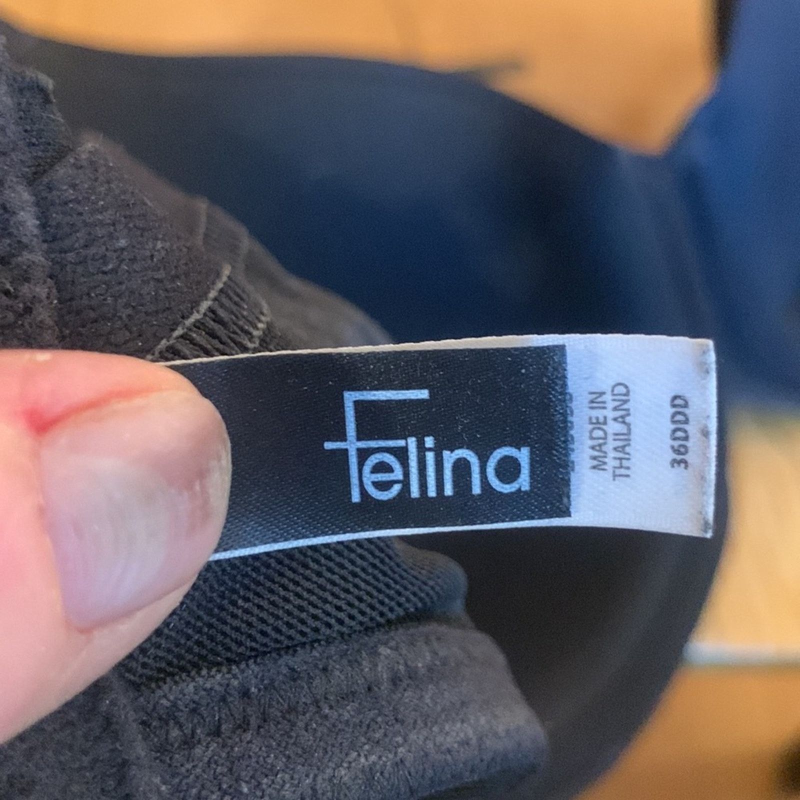 Vintage Felina black full coverage bra 36DDD Size ONE SIZE - 9 Thumbnail