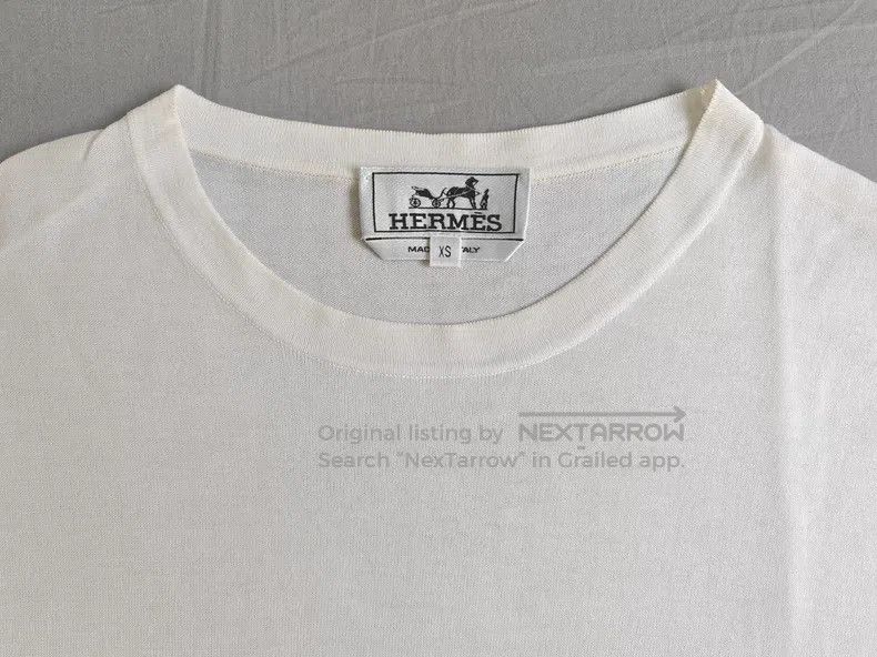 Hermes Hermes Short-sleeved knit t-shirt, 100% Sea Island cotton Size US XS / EU 42 / 0 - 3 Thumbnail
