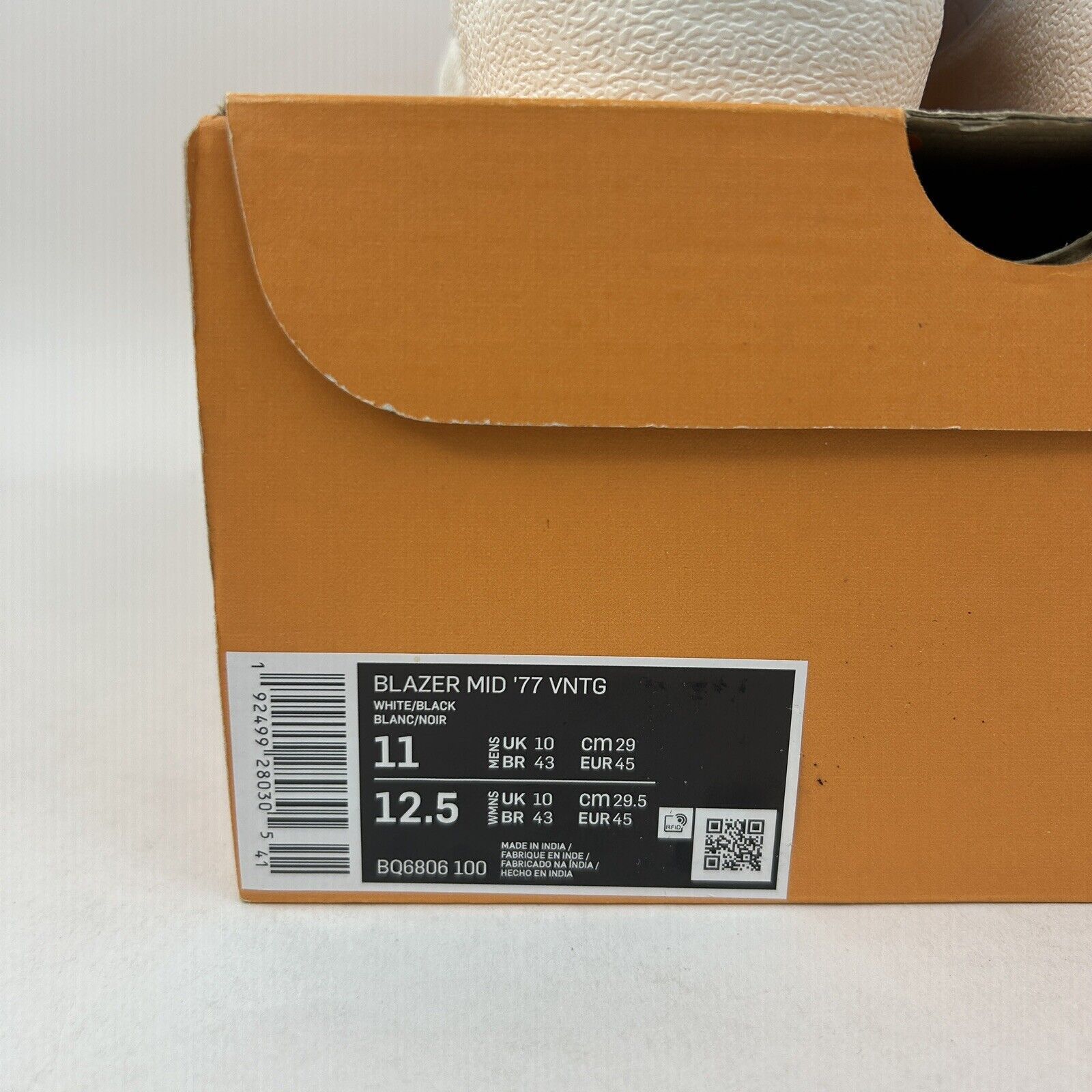 Nike Nike Blazer Mid ‘77 Vintage “White Black” 2024 Size US 11 / EU 44 - 5 Thumbnail