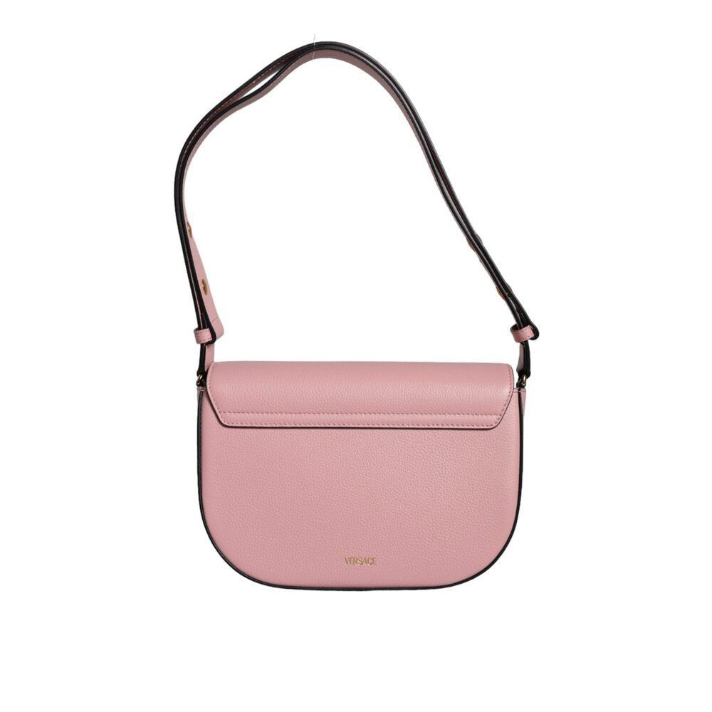 Versace Versace Pink Grainy Calf Leather Logo Crossbody Shoulder Bag Size ONE SIZE - 4 Thumbnail