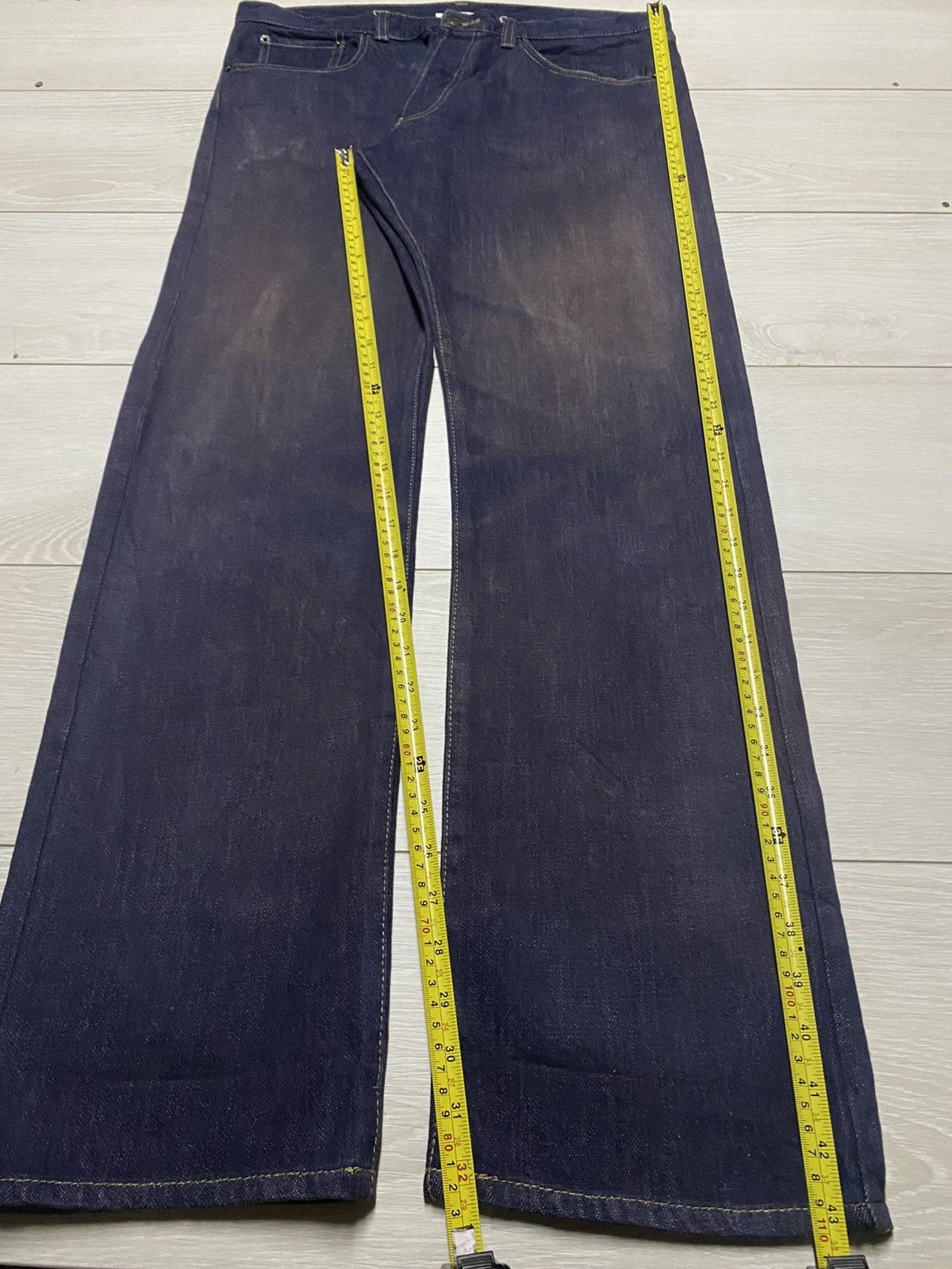 Hysteric Glamour Vintage Global Work Dark Blue Grunge Loose Jeans Size US 36 / EU 52 - 12 Thumbnail