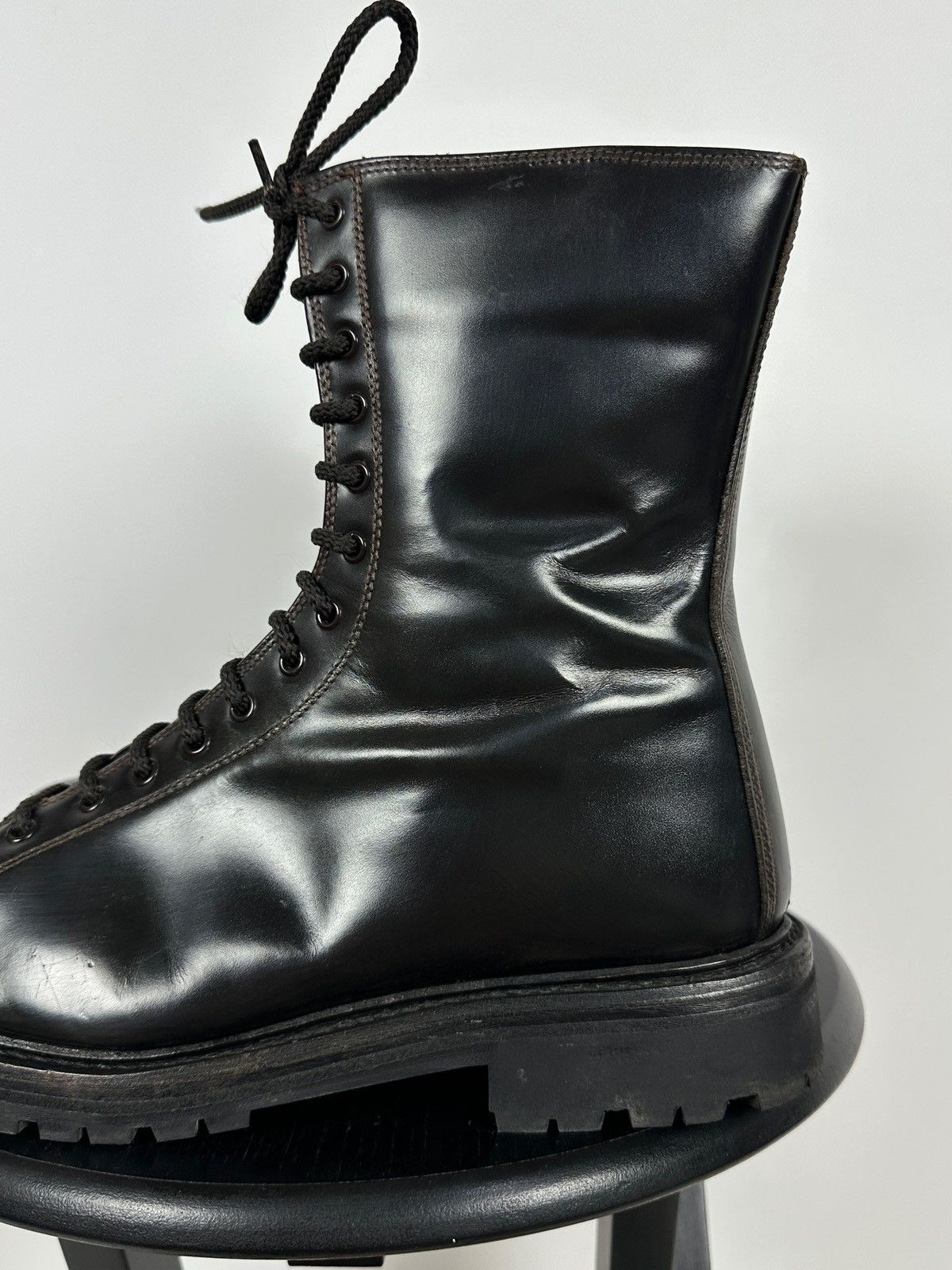 Vintage Vintage Italy Army Paratrooper Combat Brown Leather Boots Size US 8 / EU 41 - 13 Thumbnail