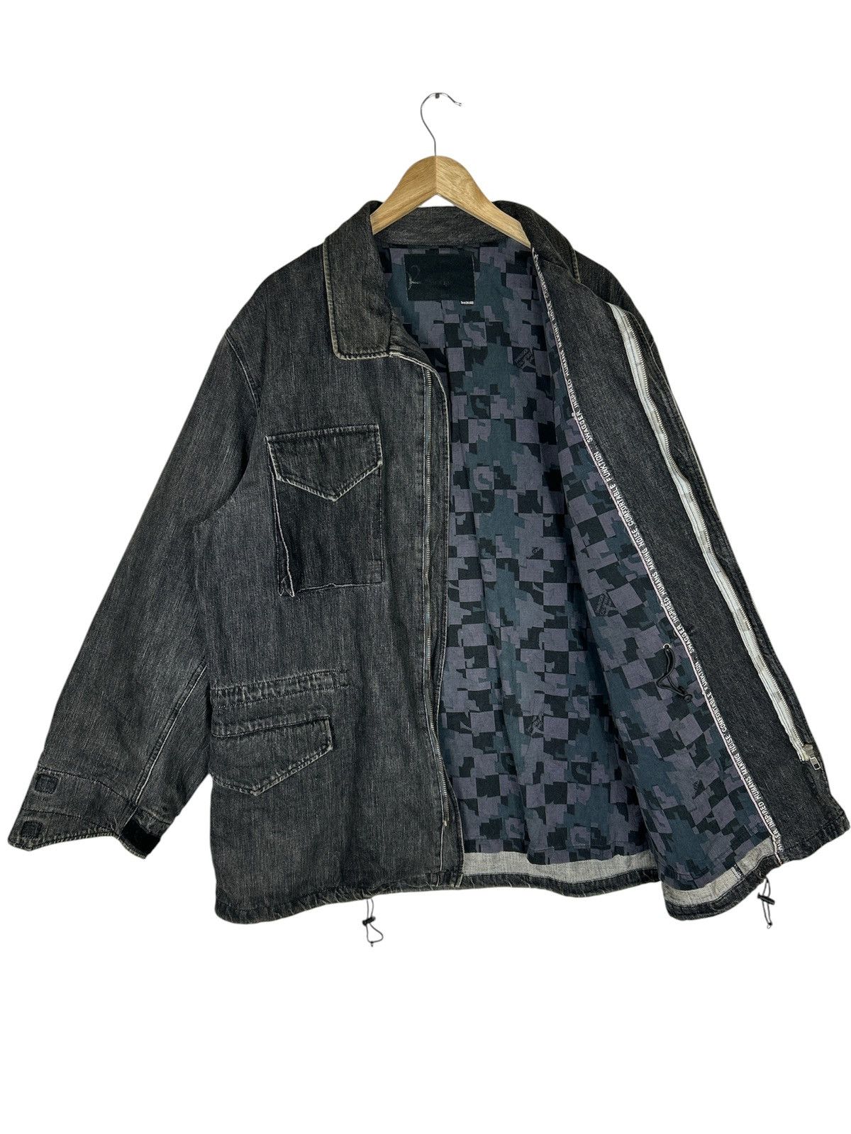 Swagger Vntage SWAGGER Denim Jacket Black Washed Japanese Streetwear Size US XL / EU 56 / 4 - 10 Thumbnail