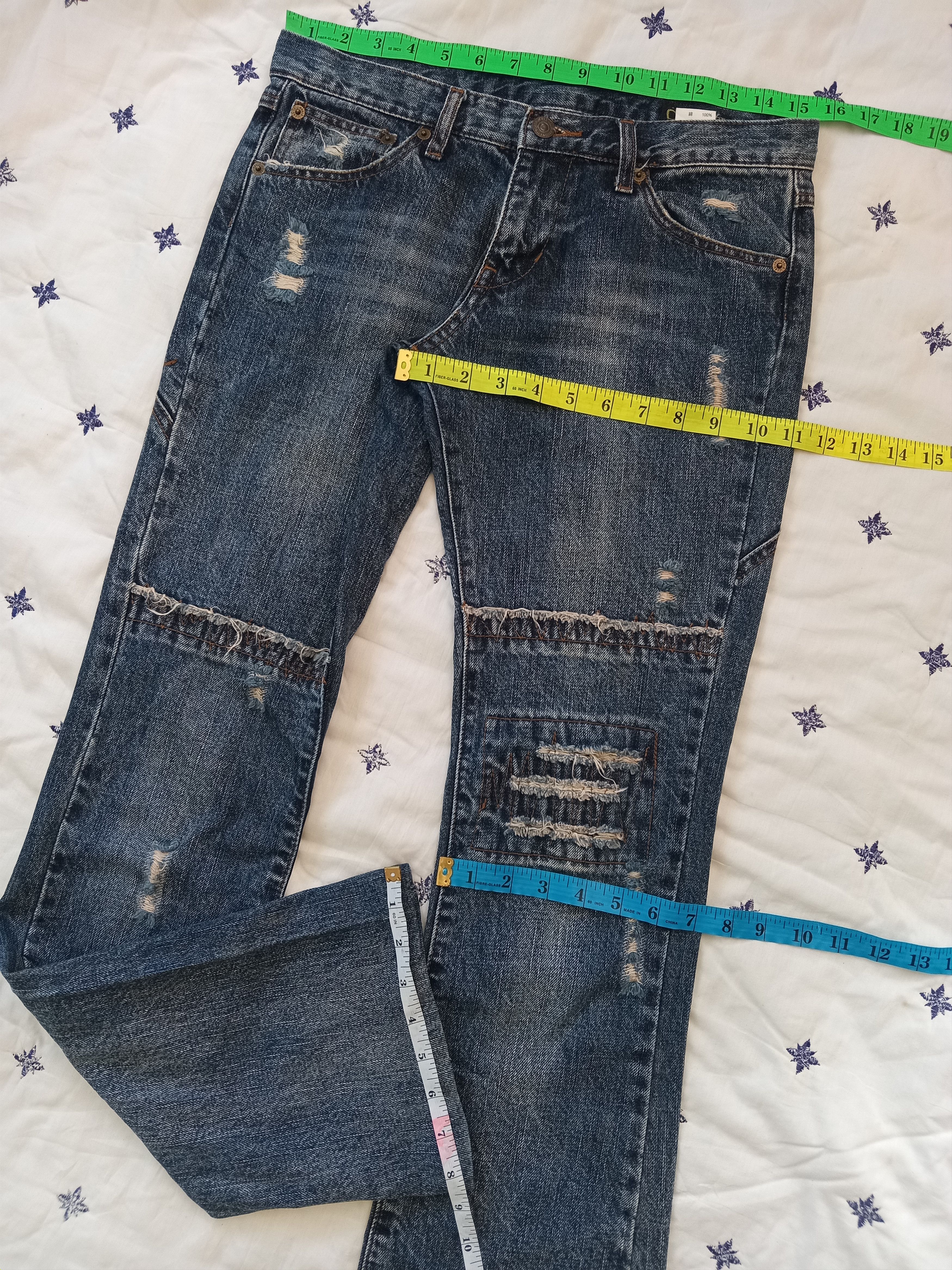 Japanese Brand DEAR HEART💥 Vintage Japan Distressed Flare Jeans Size US 31 - 2 Thumbnail