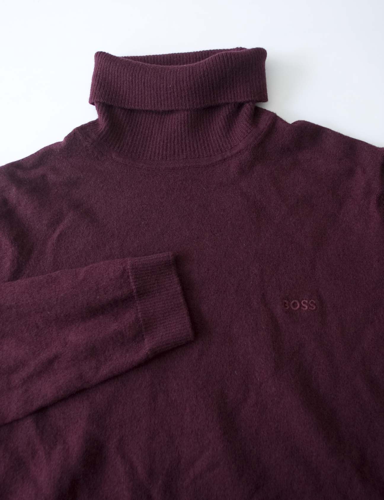 Hugo Boss Hugo Boss Sweater Turtle Neck Size M Wool Burgundy Size US M / EU 48-50 / 2 - 3 Thumbnail