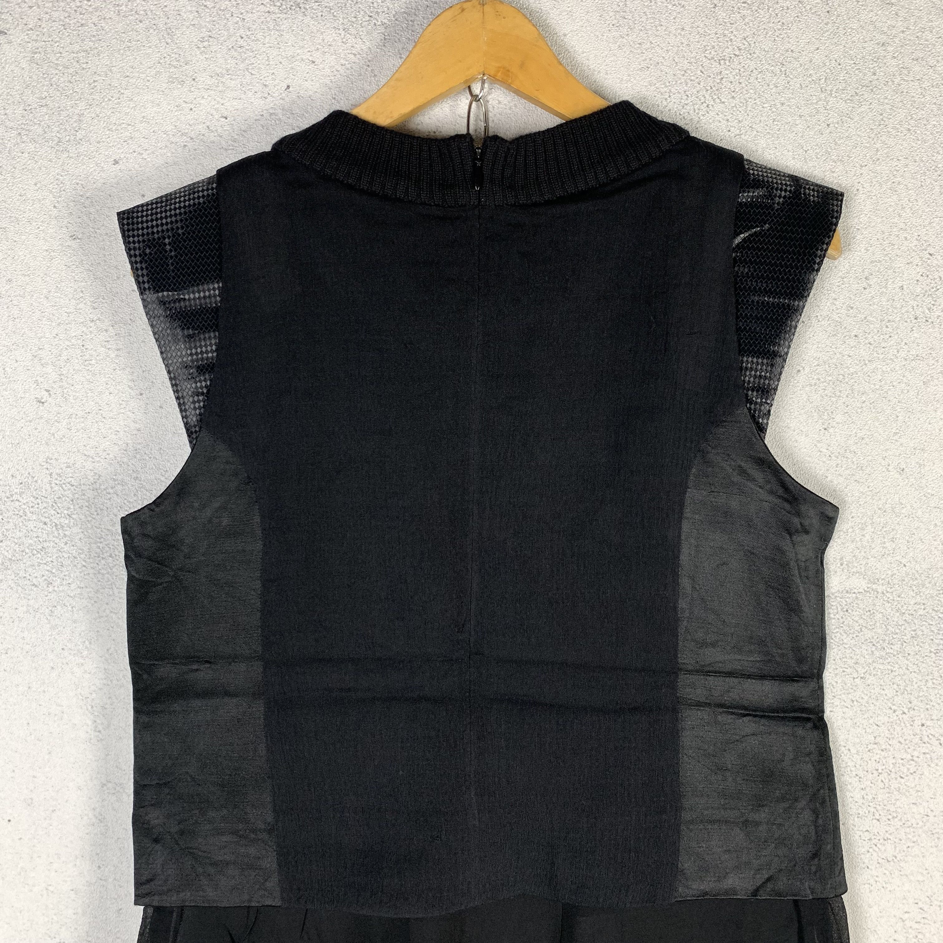Undercover Undercover Black Sleeveless Layered Mesh Top Size S / US 4 / IT 40 - 5 Thumbnail