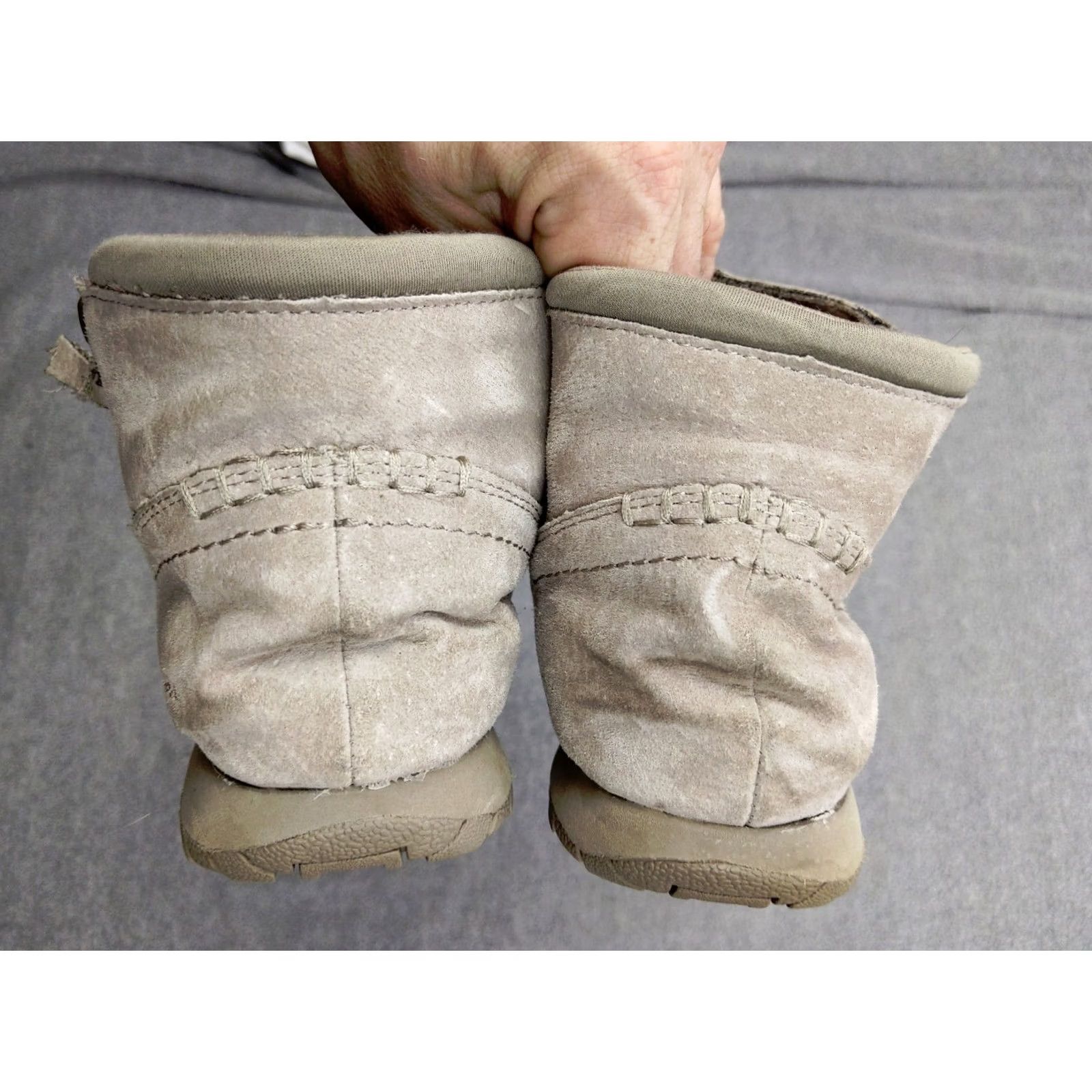 SKECHERS Skechers Bikers Boots Womens 10 40 Beige Leather Suede Zip up Ankle Booties Size US 10 / IT 40 - 3 Thumbnail