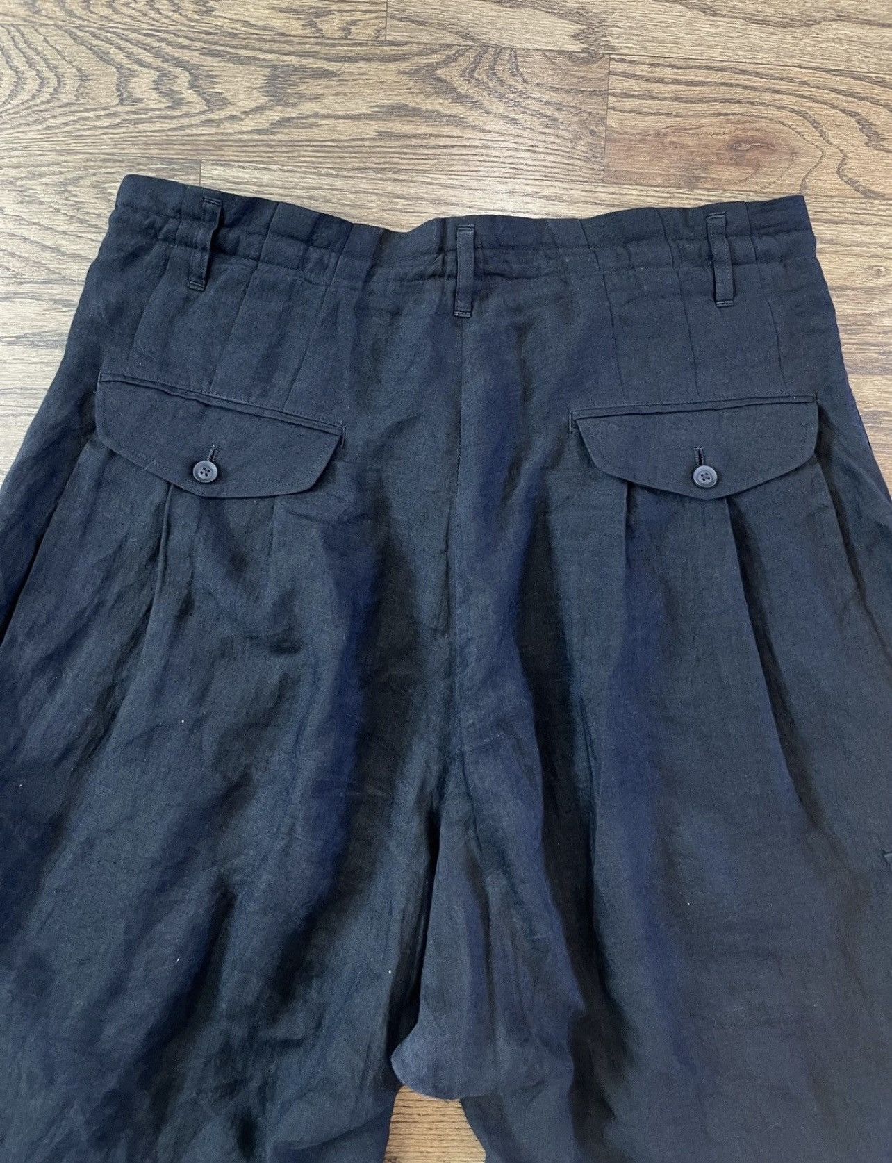 Yohji Yamamoto Yohji Yamamoto SS21 Lace-Up Cropped Trousers HD-P47-303 Size US 33 - 4 Thumbnail