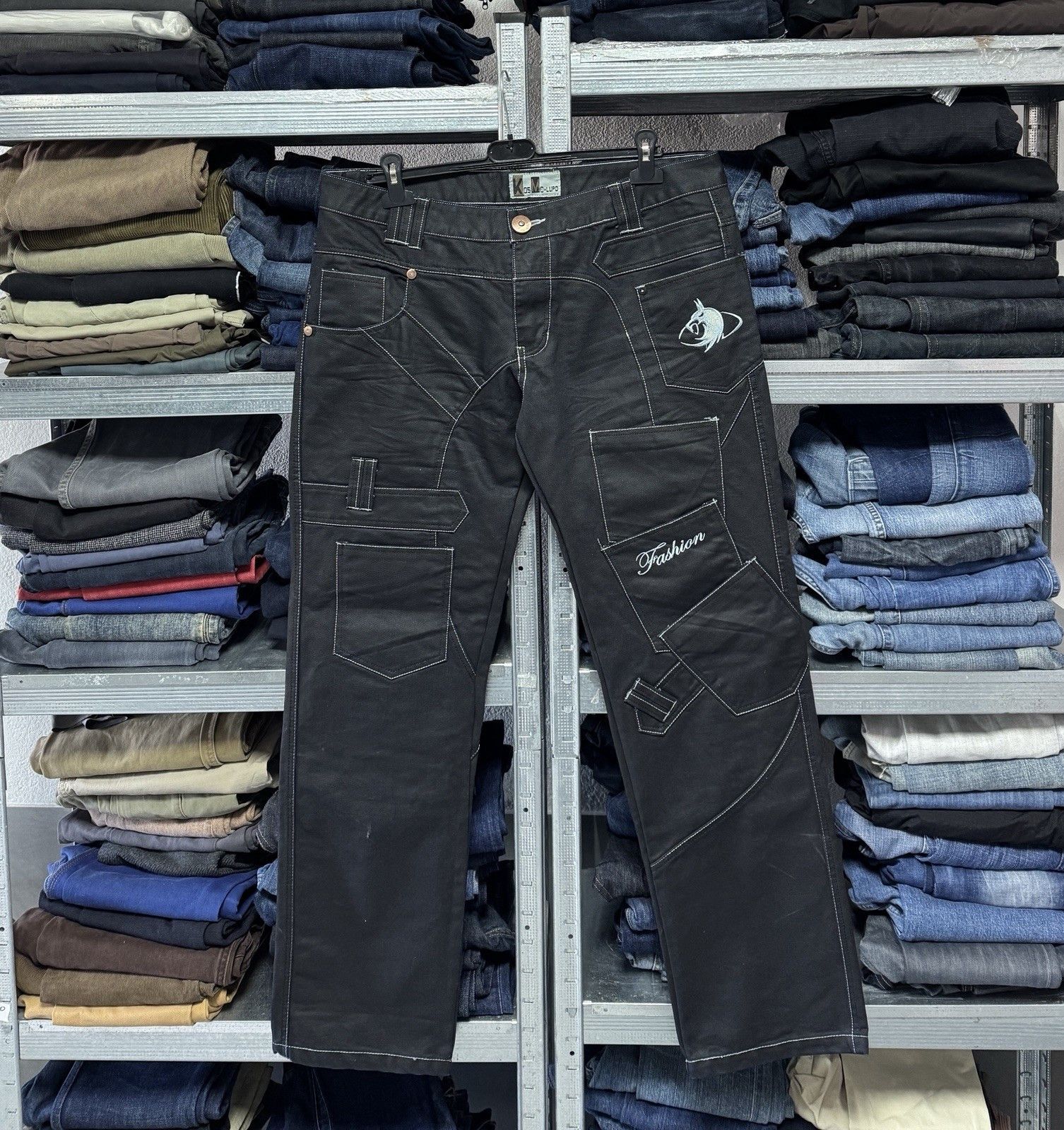 Kosmo Lupo y2k Denim Zipper Japan Style Distressed Jeans