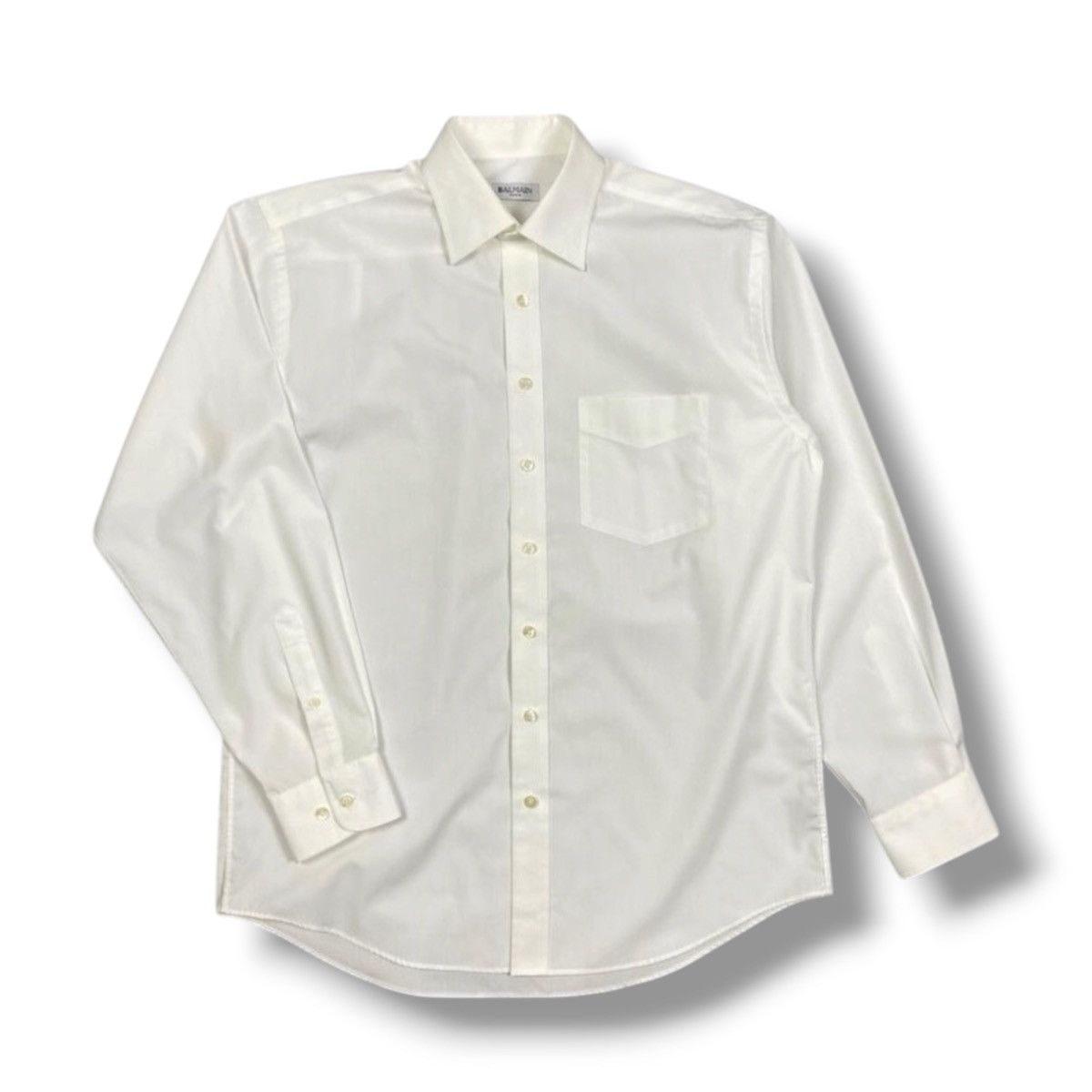 Balmain Balmain Paris White Button Up Long Sleeve Luxury Shirt Size US L / EU 52-54 / 3 - 1 Thumbnail