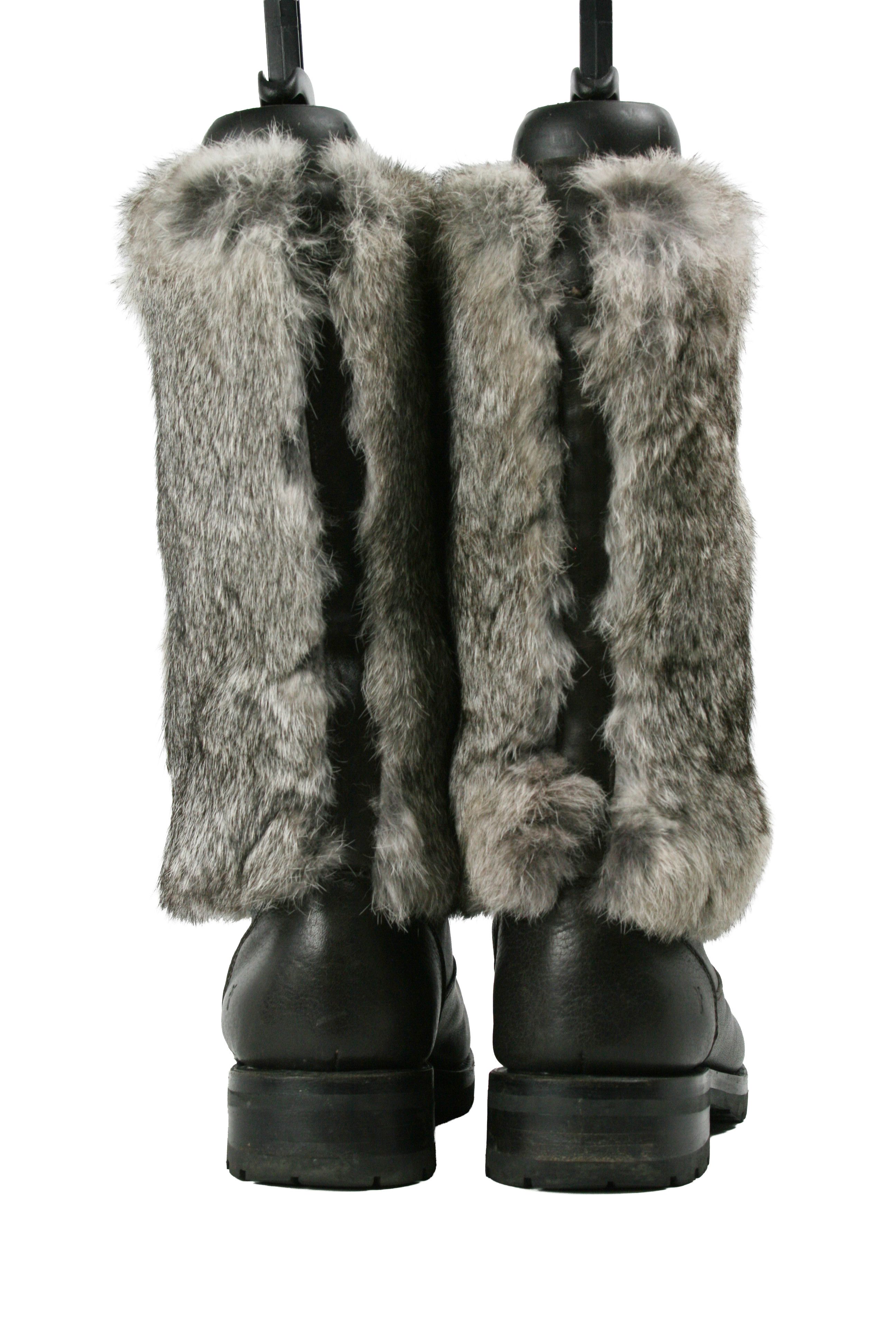 Frye Natalie Cuff Lug Fur Boots Size US 9.5 / IT 39.5 - 9 Thumbnail
