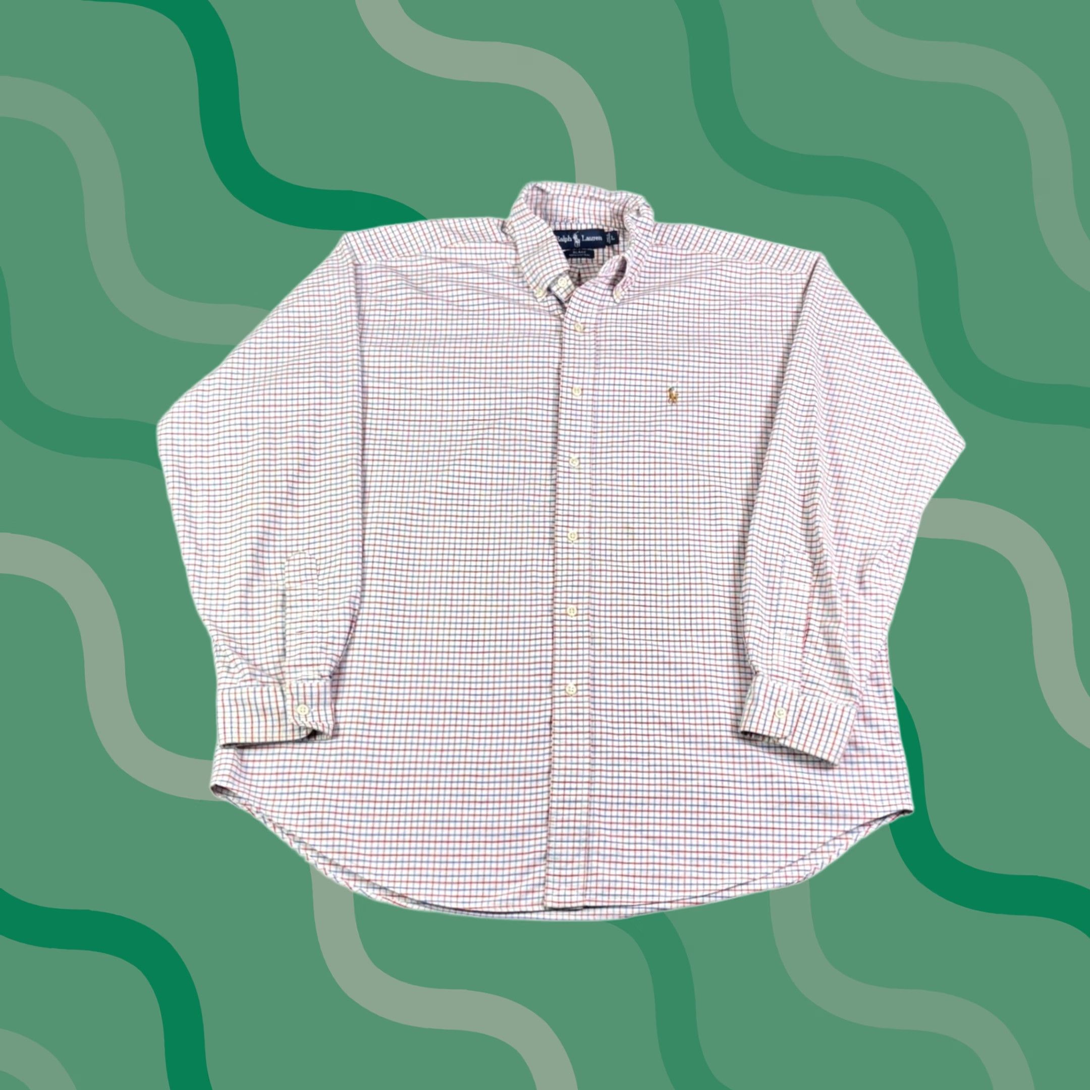 Polo Ralph Lauren Polo Ralph Lauren Blake Shirt Mens L Multicolor Tattersall Check Cotton L/S Button-Up Shirt Size US L / EU 52-54 / 3 - 1 Thumbnail