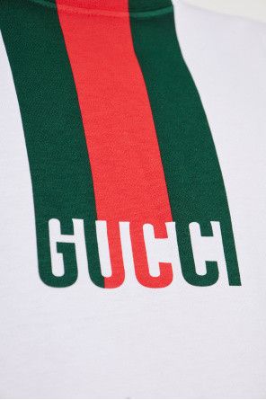 Gucci o1mt1gz0226 Cotton Jersey T-Shirt With Print in White Size US M / EU 48-50 / 2 - 5 Thumbnail