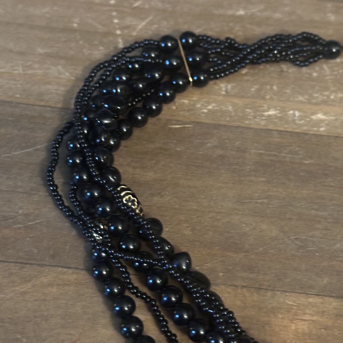Other Multi strand black and gold bead collar necklace Size ONE SIZE - 5 Thumbnail