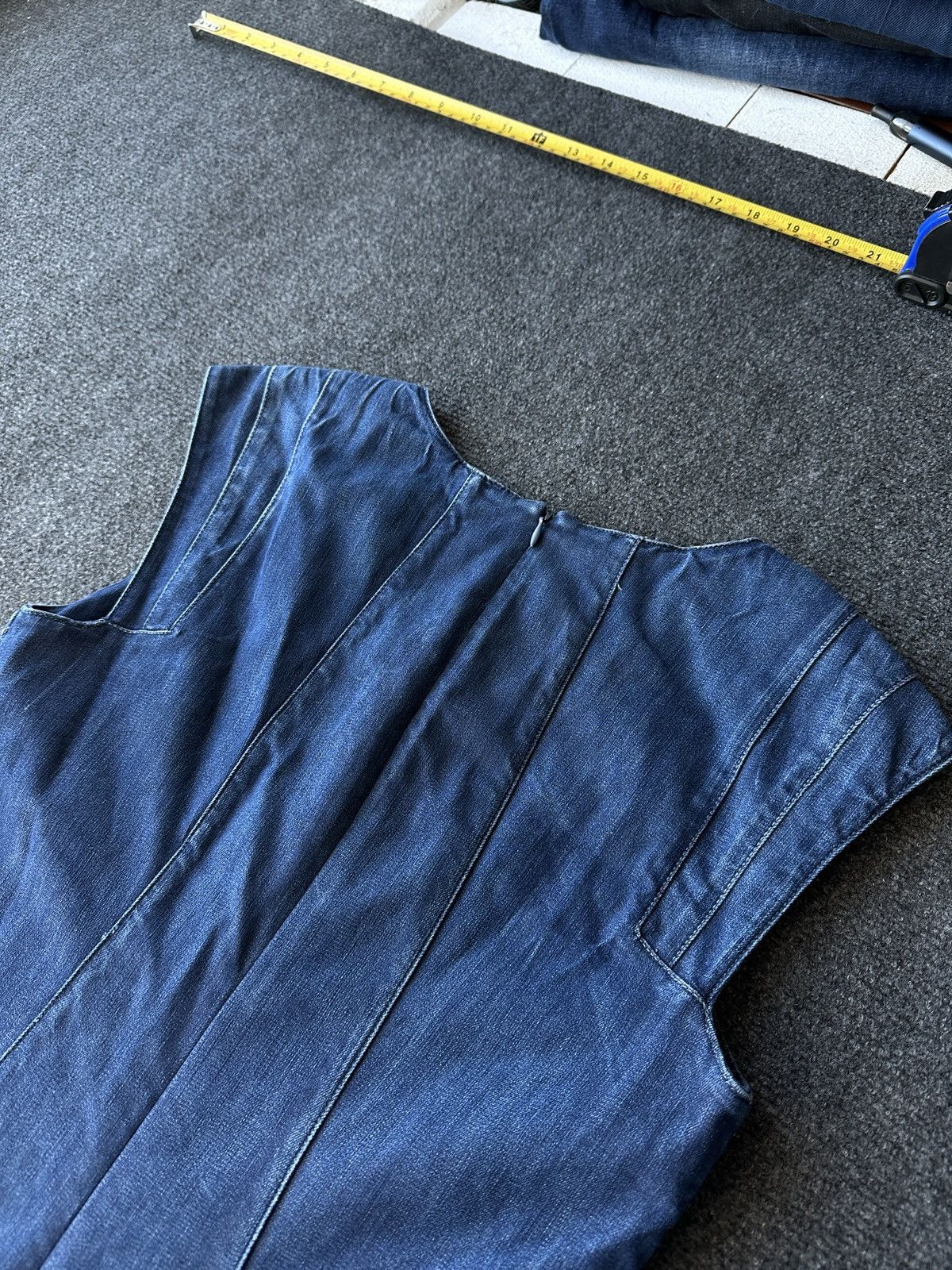 Armani ARMANI JEANS 🚨 DENIM BLUE DRESS LUXURY OLD MONEY WOMEN Size M / US 6-8 / IT 42-44 - 8 Thumbnail