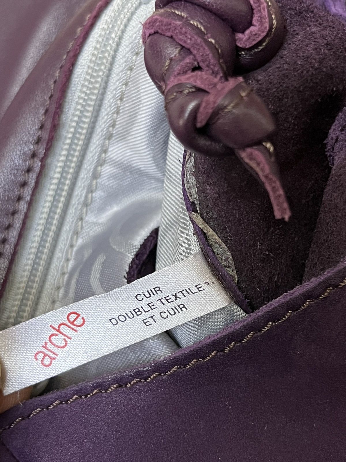 Genuine Leather ARCHE ADILY PURPLE NUBUCK LEATHER CROSSBODY SMALL BAG Size ONE SIZE - 15 Thumbnail