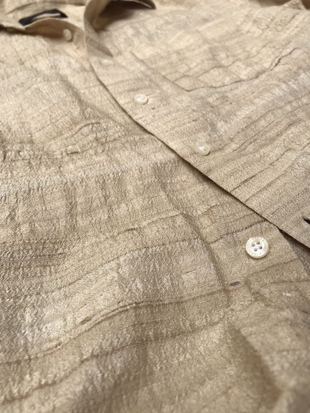 Other PURE RAW SILK TEXTURED CEOPPED SUMMER BUTTON UP Size US S / EU 44-46 / 1 - 6 Thumbnail