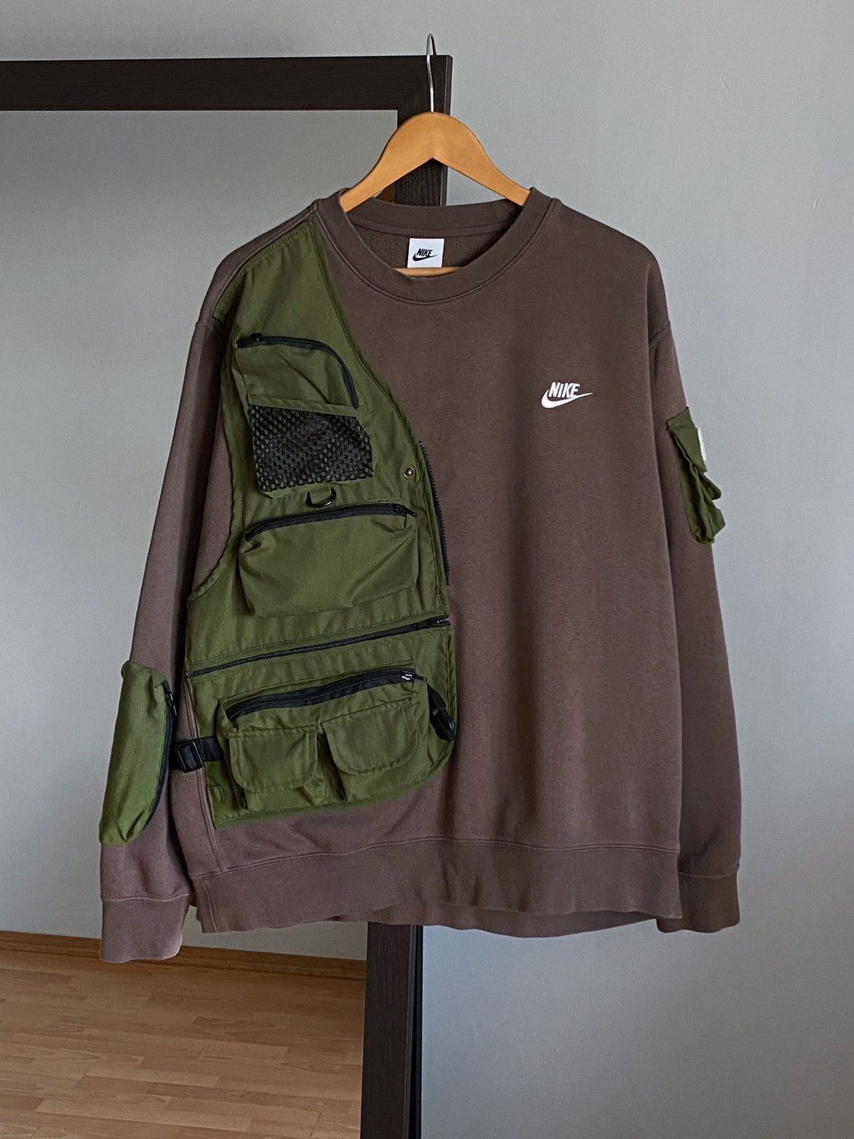 Nike Reworked west multipocket sweatshirt 🟤 Size US XL / EU 56 / 4 - 7 Thumbnail