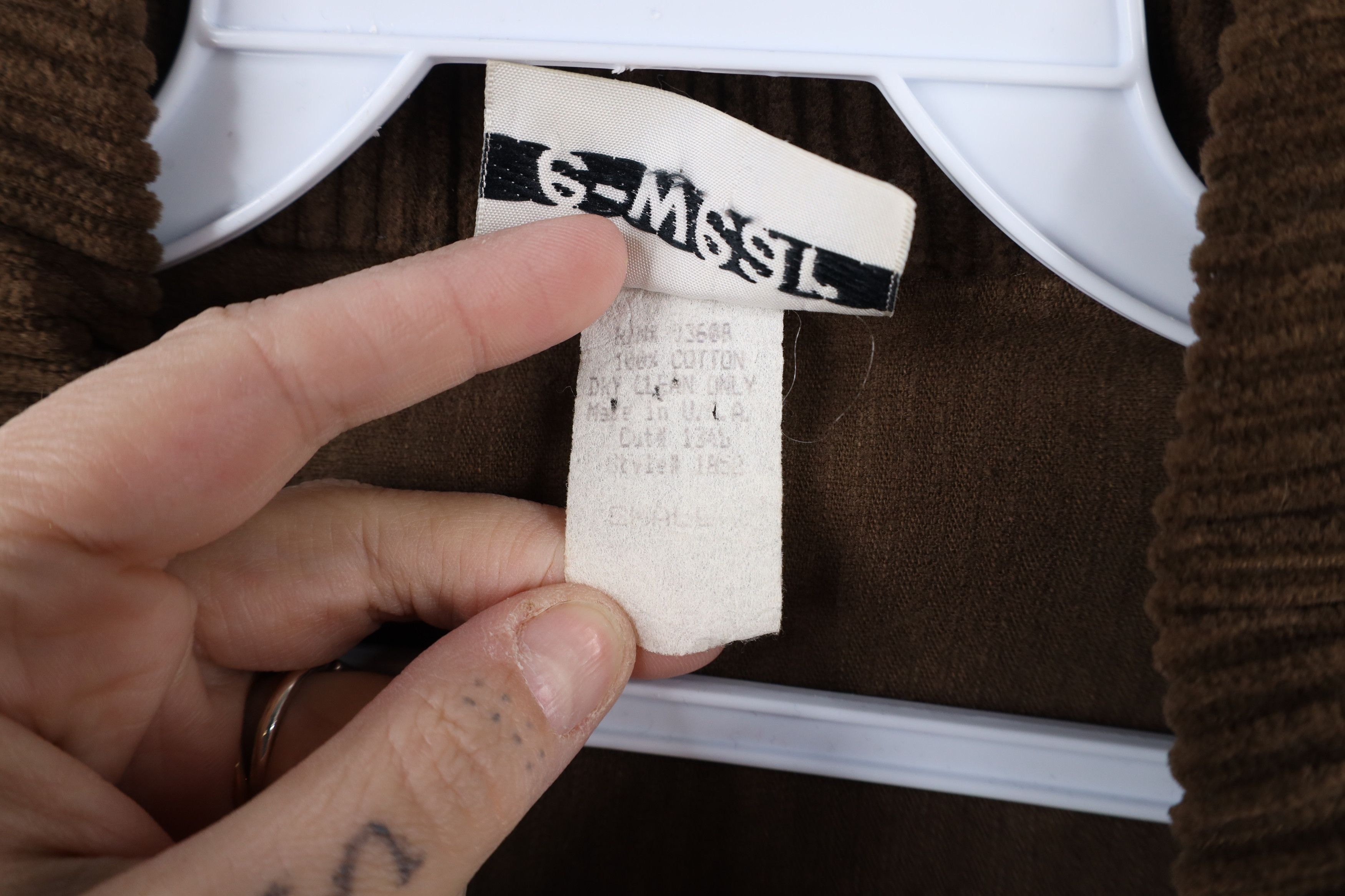 Vintage Vintage 90s Streetwear Full Zip Corduroy Jacket Brown USA Size US S / EU 44-46 / 1 - 7 Thumbnail